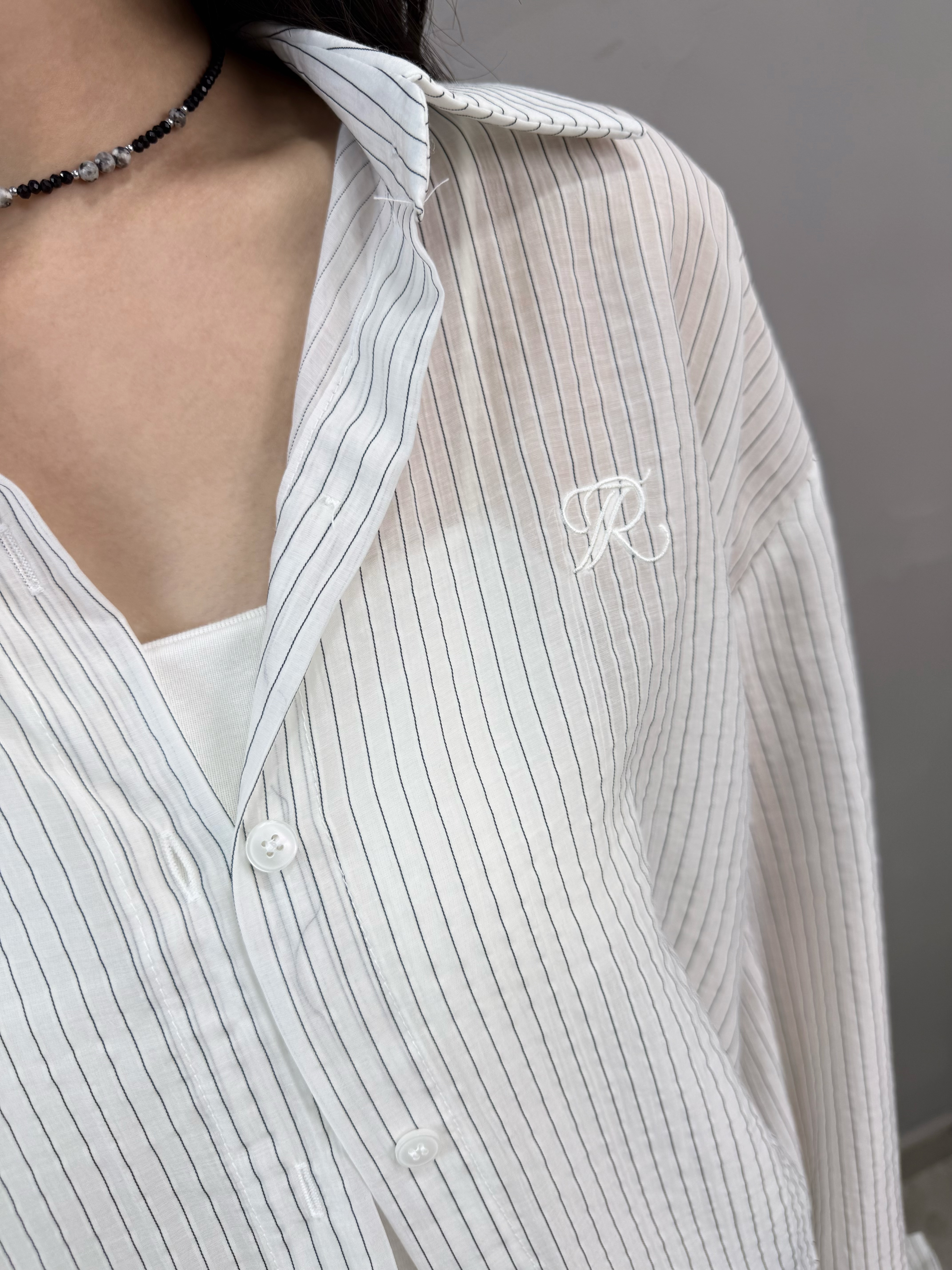 L75 刺繡字條子恤衫