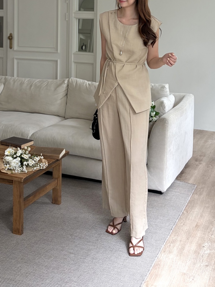 The Fine Linen Summer Set (Beige)