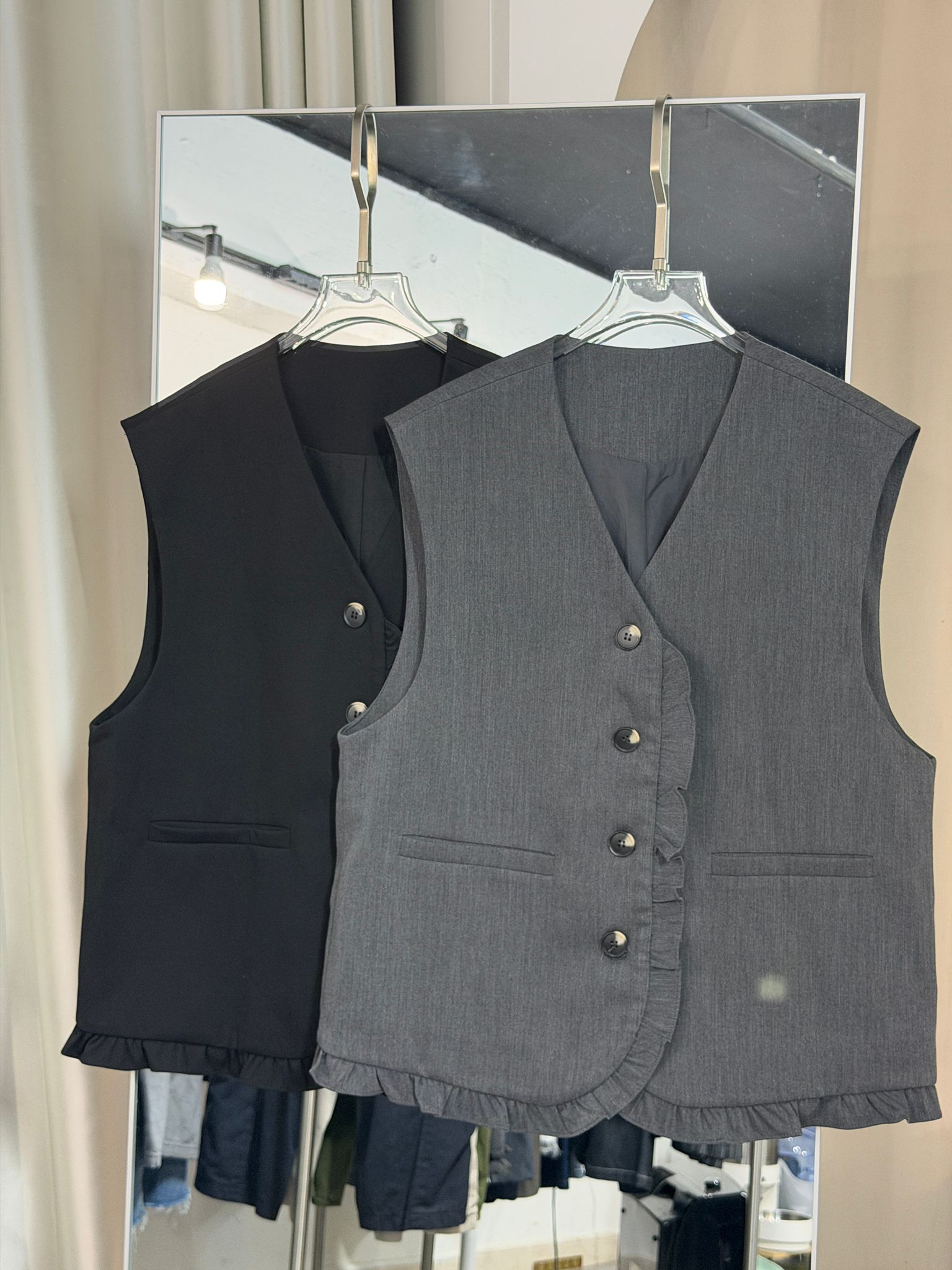 時尚荷葉邊西裝背心