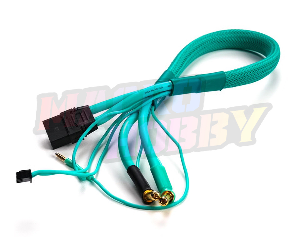 Cayote Power 2S LiPo XT90 Charge Lead (Female XT90 to 5mm Bullets) (450mm) w/3-Pin JST-XH Balance Plug (Aurora Green) CYECW02 #610016