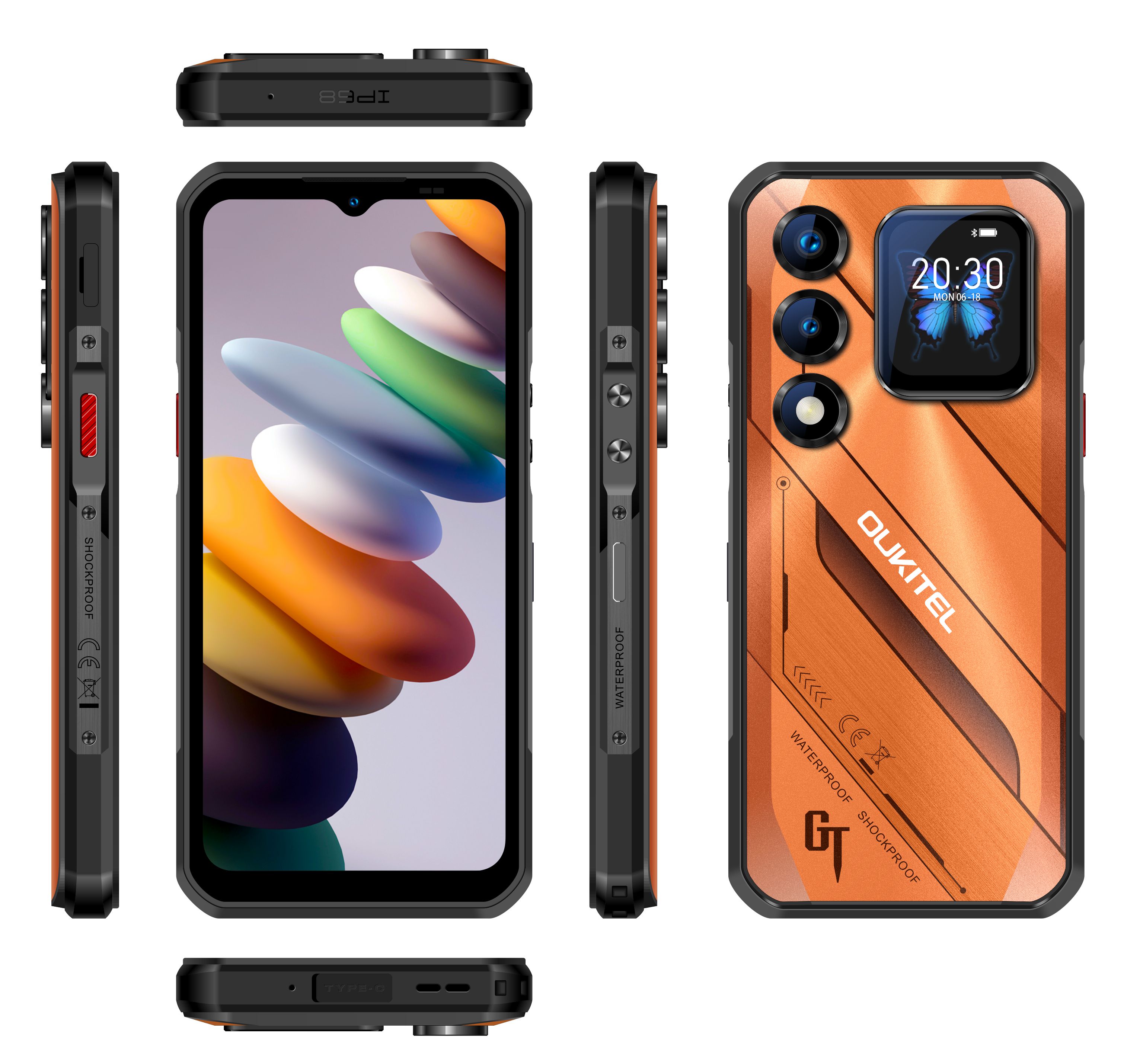 OUKITEL WP66 5G | 6.6吋 120Hz 1.81吋背屏 11000mAh AI工具 三防手機 Rugged Phone
