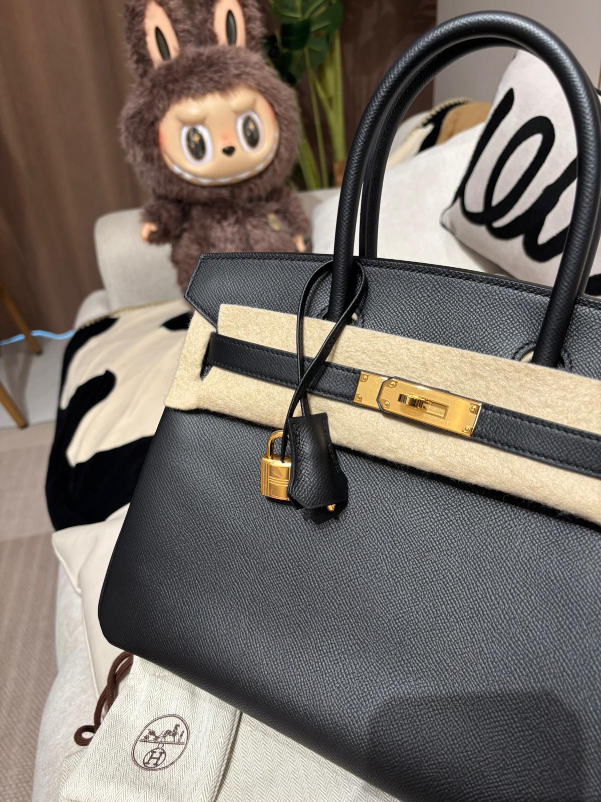 全新 Hermes Birkin 30,STAMP B 黑金 100%Authentic, 100%new 全新✅收據副本✅鎖key✅塵袋✅box