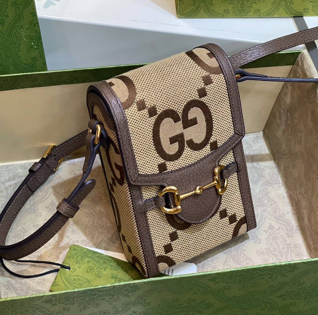 ✈️✈️✈️ 𝗛𝗼𝗿𝘀𝗲𝗯𝗶𝘁 1955 手机包🔥 # ▫️型号：625615 ▫️尺寸：17*11.5*4cm 🗯1955马衔扣热度依旧不减～潮流代代更新，小巧玲珑的长方形盒子手机包，包型硬挺 正面装饰马衔扣，肩带可调节.简单精致 容量刚好放下手机以为还可以满足你出门的小物件、爱了😘758690