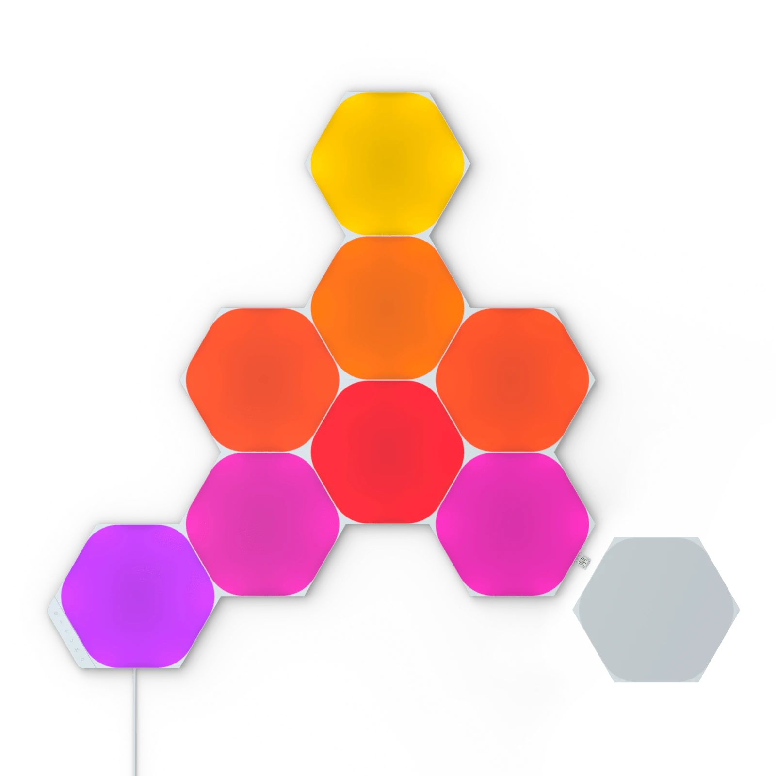 [原裝香港行貨丨2年保養] Nanoleaf Shapes Hexagon Smarter Kit 六角形智能照明燈板 - 9塊裝 | 電競 | 燈光氛圍 | 支援Apple HomeKit Nanoleaf Shapes Hexagon Starter Kit - 9-pack | Gaming | Ambient Lighting | Apple HomeKit Support