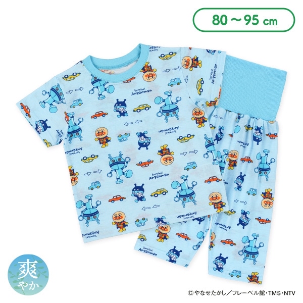 🇯🇵預訂 日本直送🇯🇵麵包超人滿印藍色包腹短袖家居服上下套裝