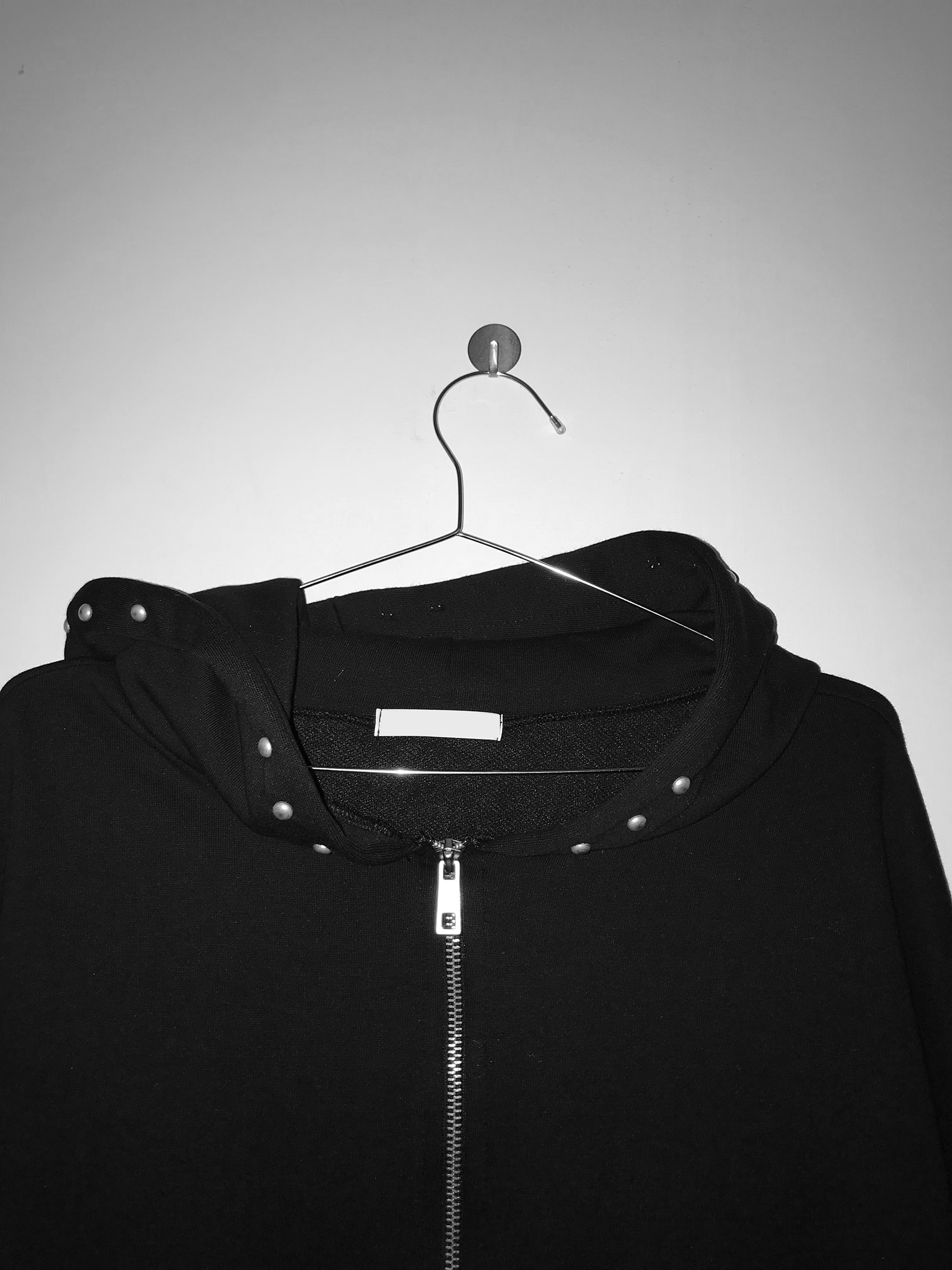 Cotton Studded Zip Hoodie