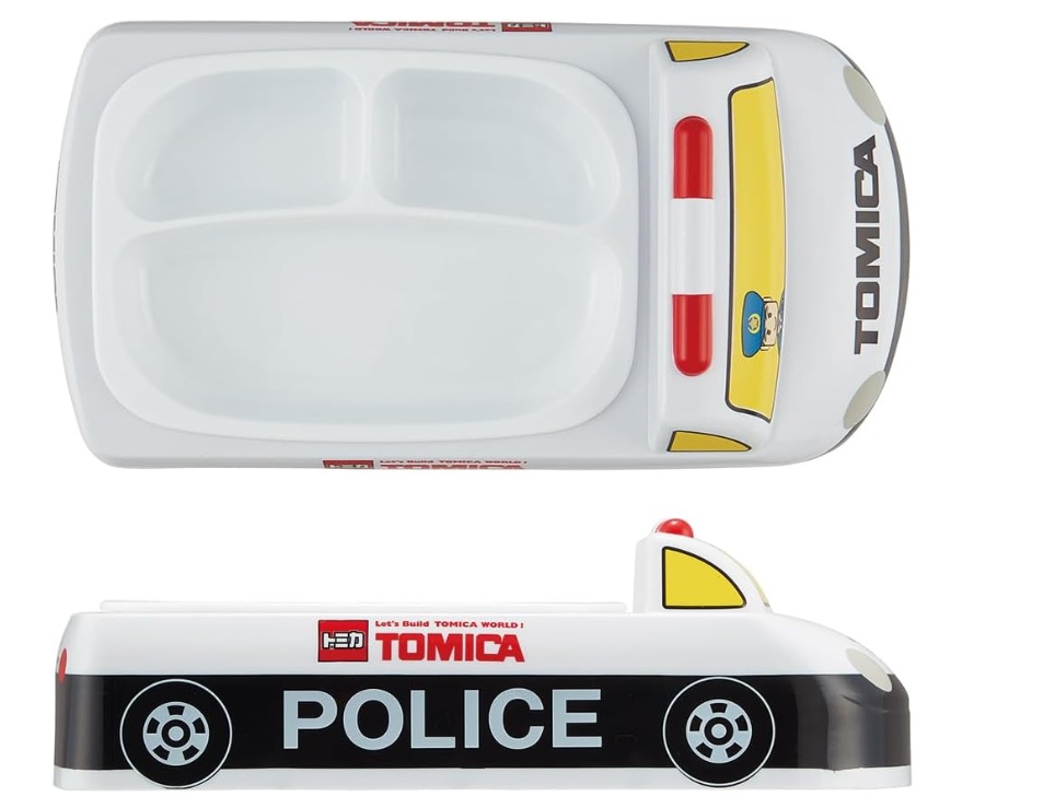 日本直送  Tomica 警車立體兒童餐盤 / 兒童食物盤 / 兒童餐必備  