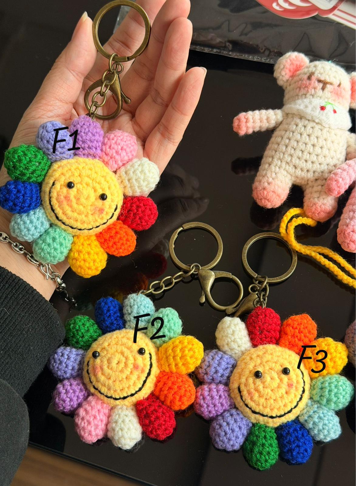 泰國手工編織公仔 彩虹花花