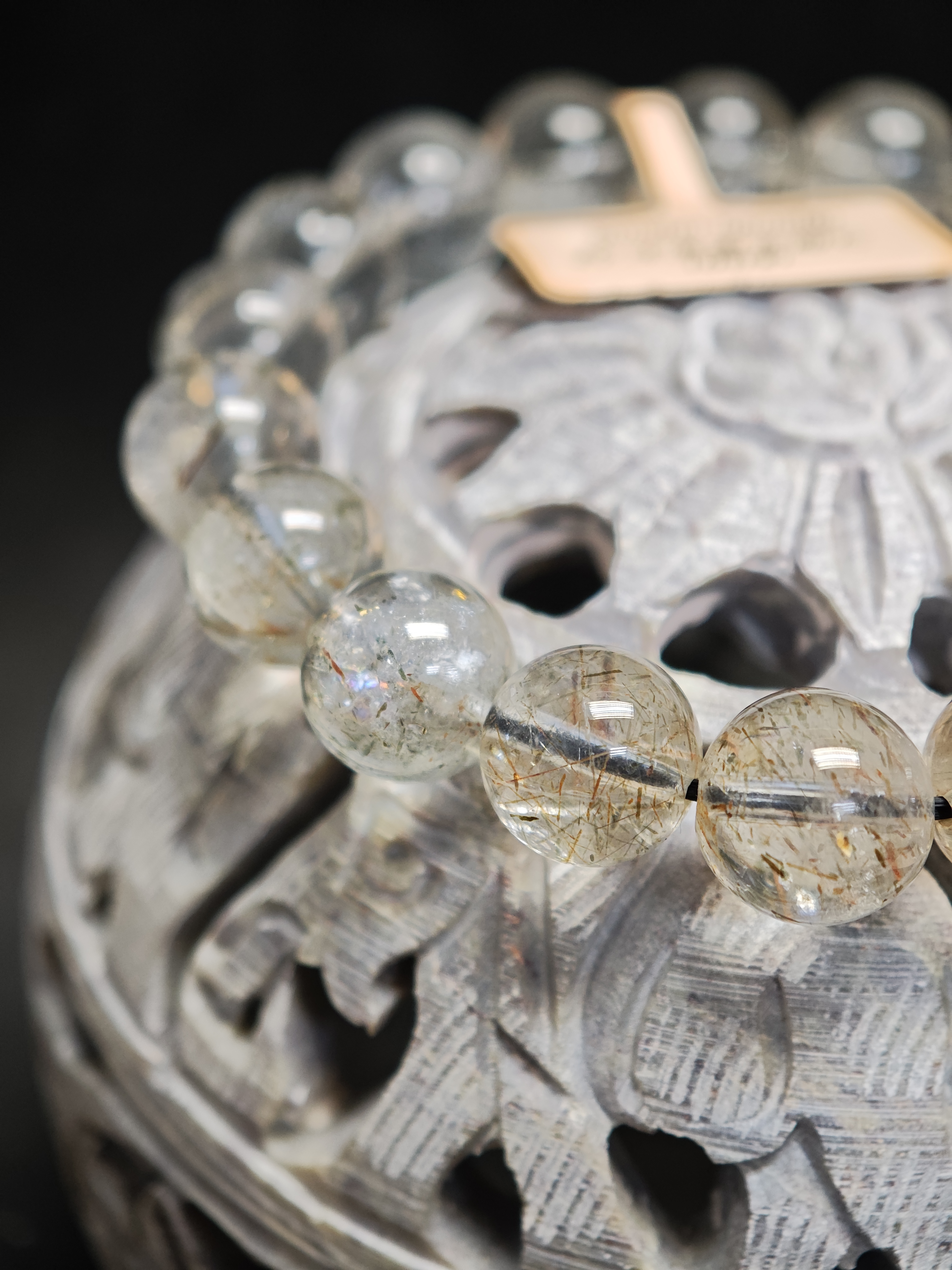 ✨水晶手鏈✨✨冰透黑金超七✨實物拍攝📷