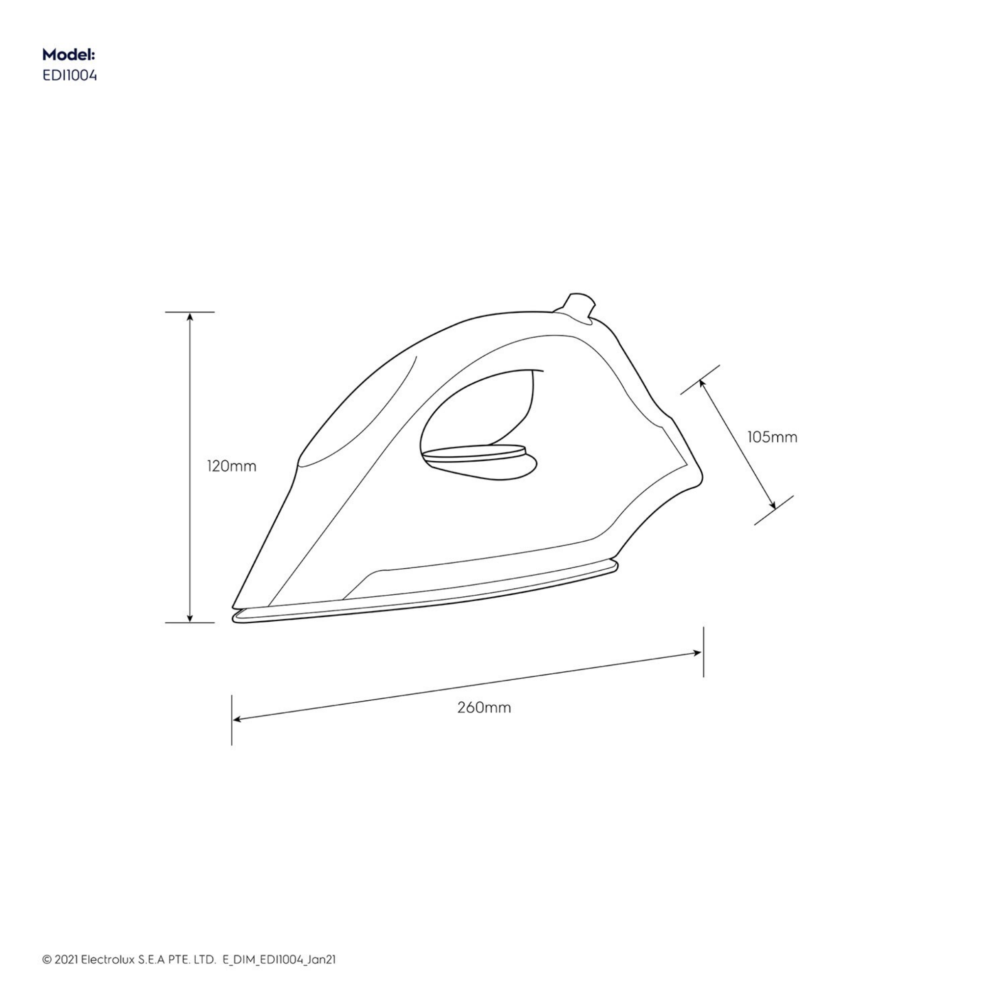 Electrolux Dry Iron with Easy Temperature Control (EDI1004)