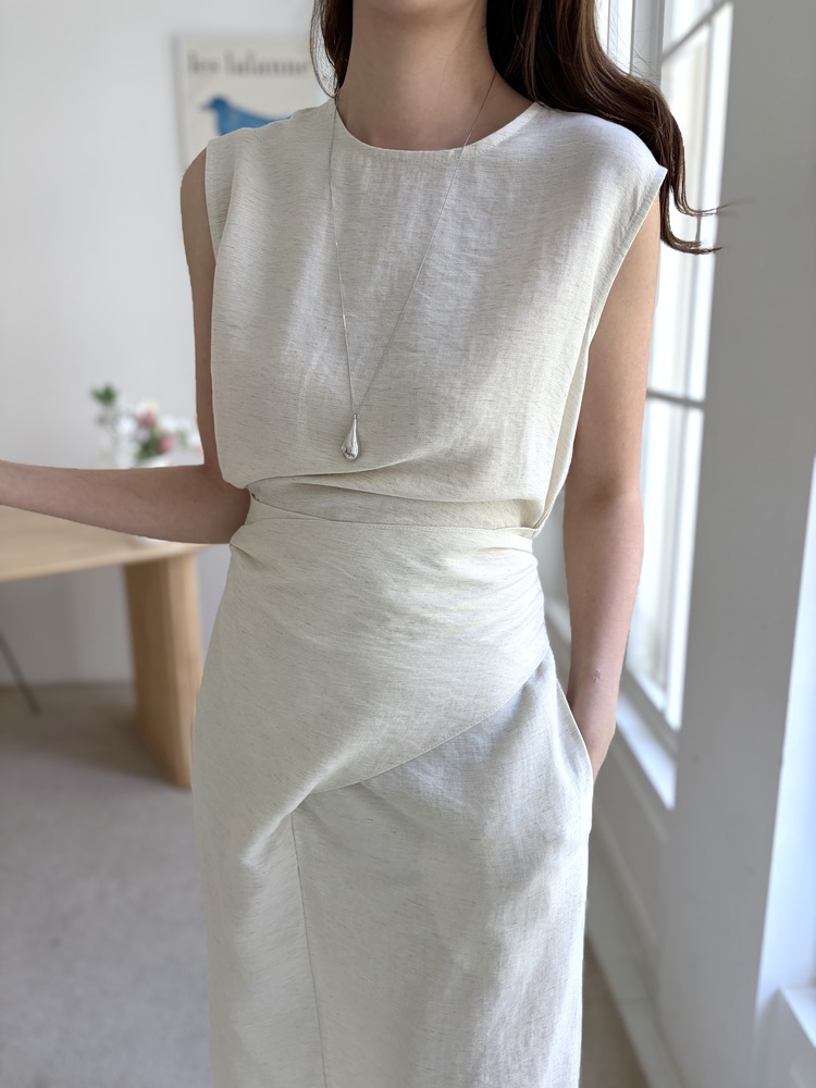 Effortless Wrap Dress (Oat)