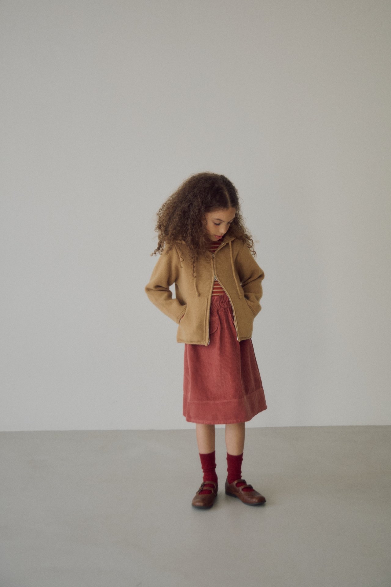 Soye | Zip up wool Hoodie (Camel M100-115)