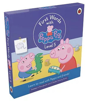 First Words with Peppa Level 5 Pack (4 storybooks + 4 sticker activity books)