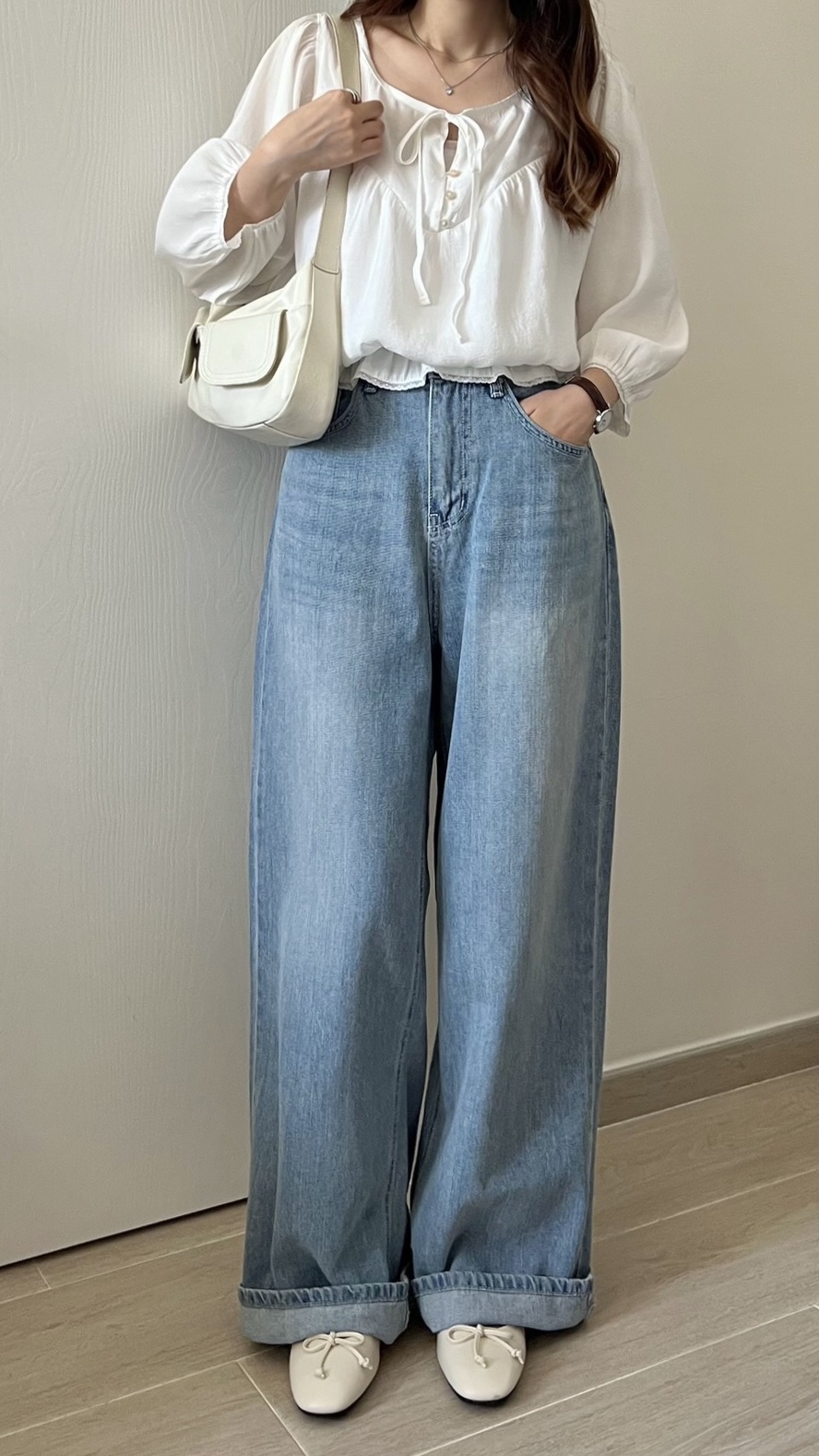 溫柔垂感七分袖blouse