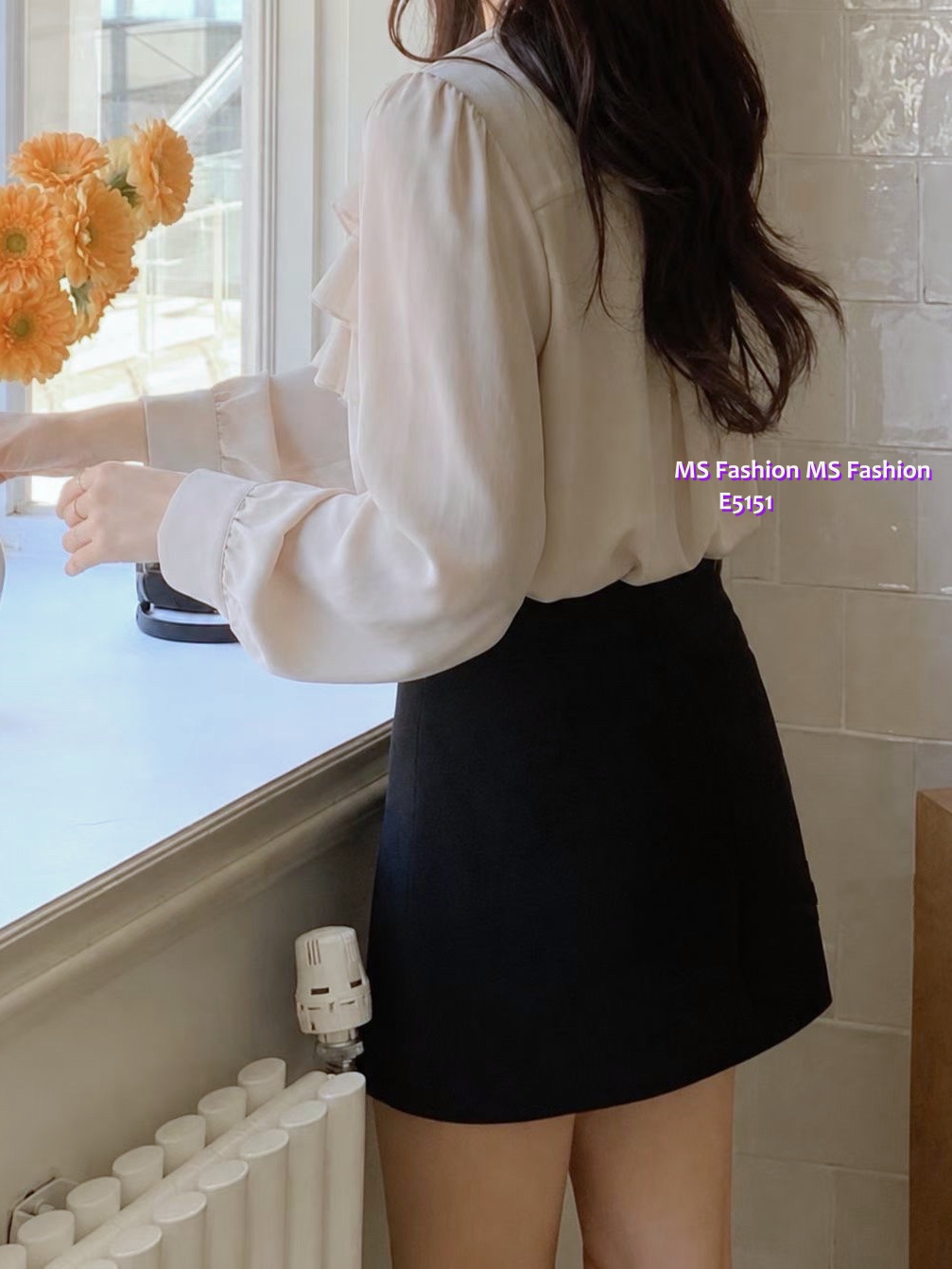 E5151 靚料特色領ruffle top