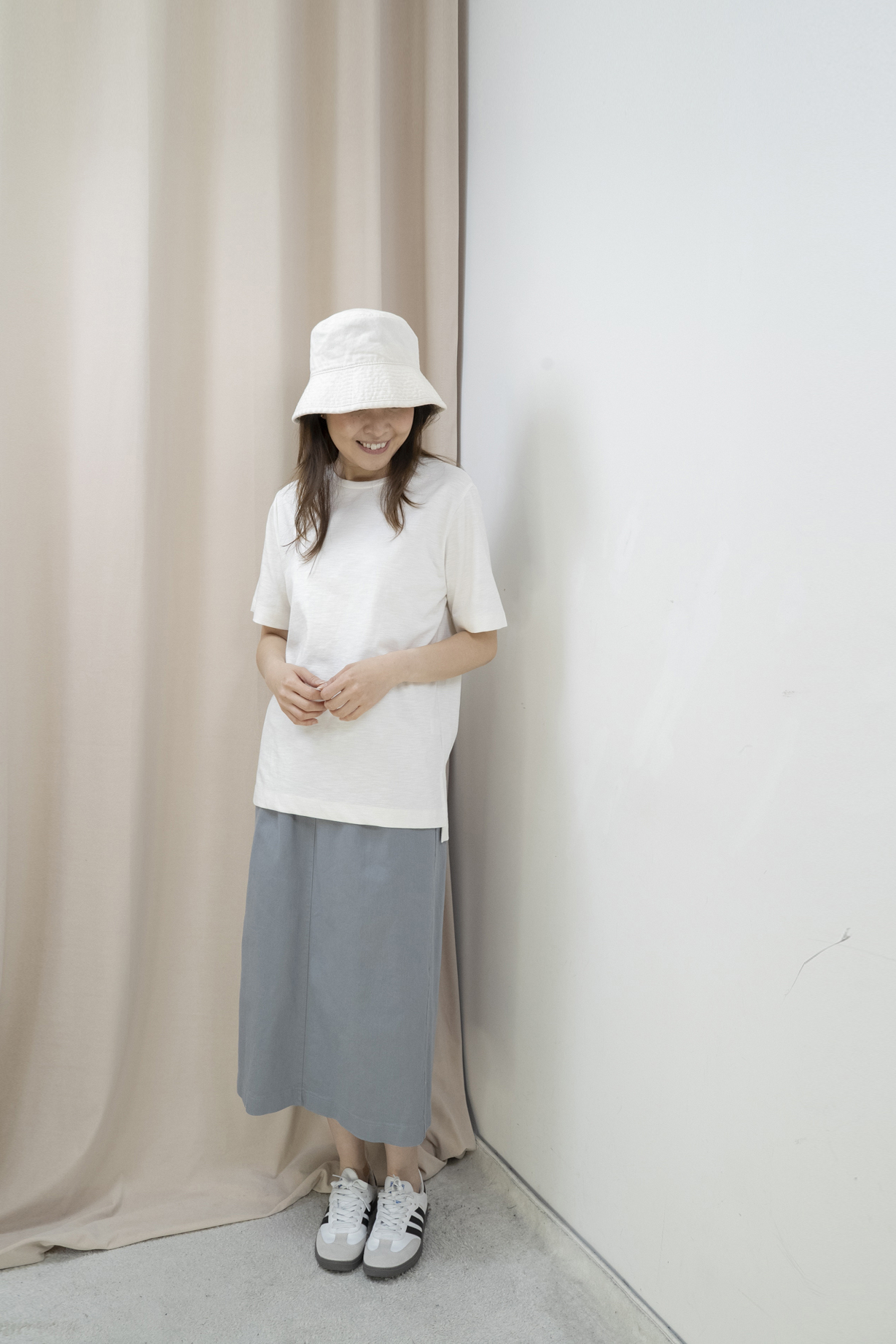 高質布紋理Top（白色）