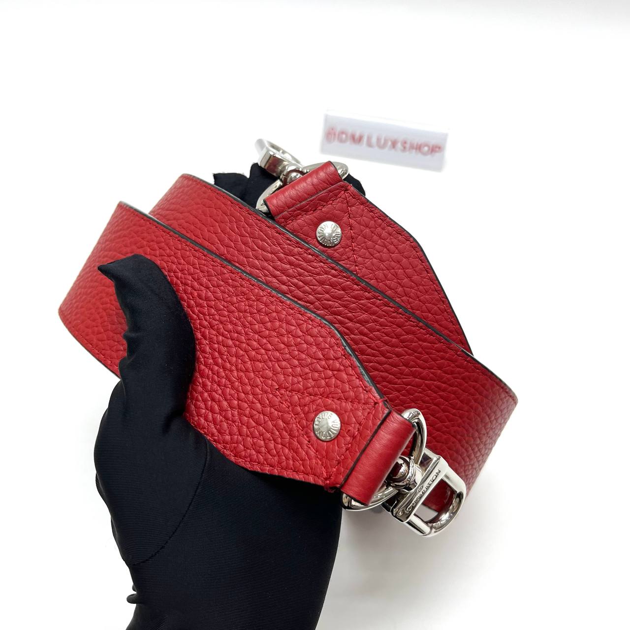 LV Red Leather Strap