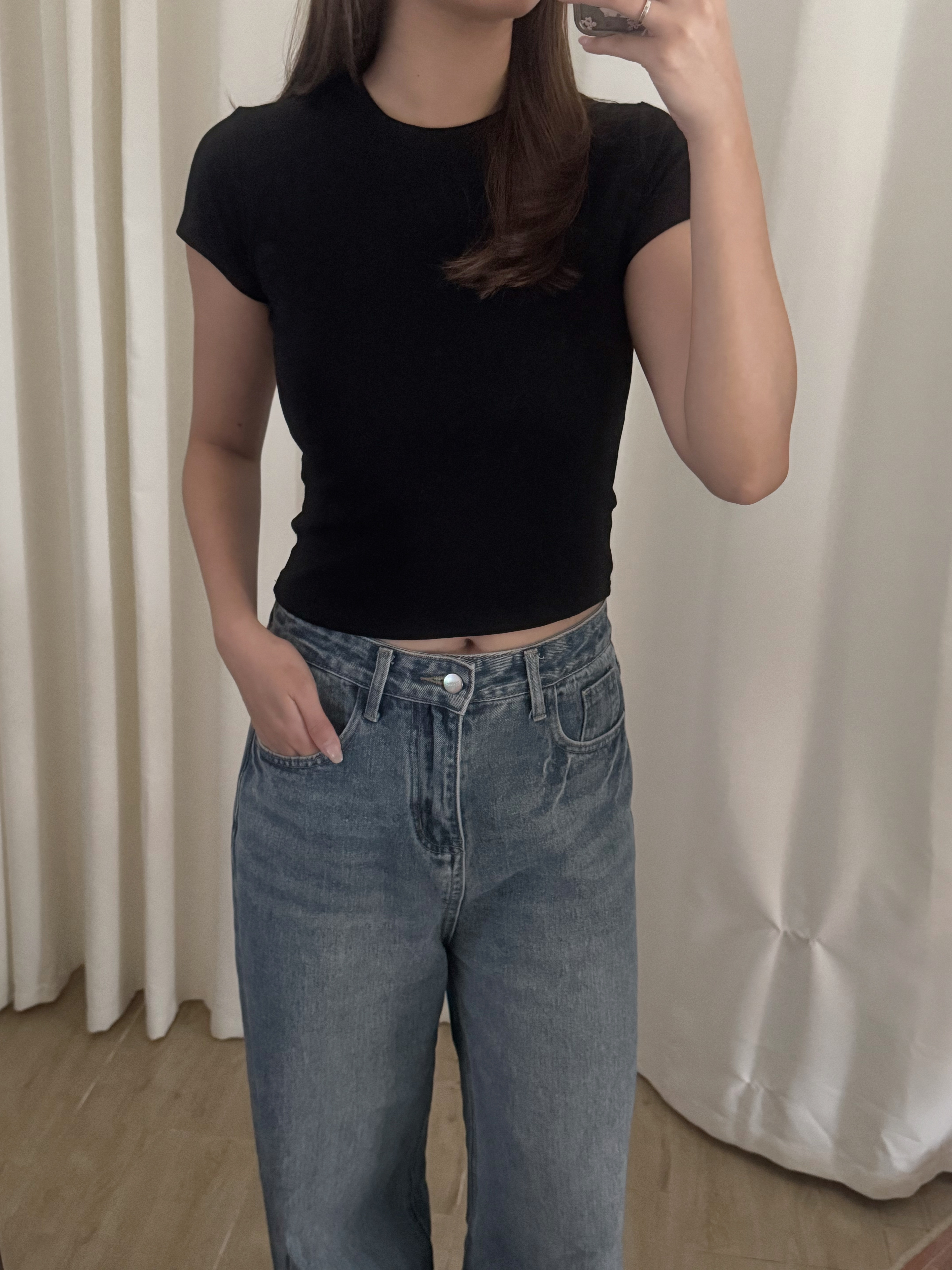 [包2色優惠！$278/2件]簡約親膚圓領短袖上衣