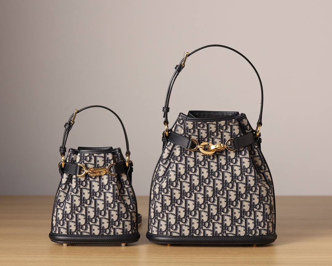 小号、中号 C'EST DIOR 手袋 蓝色 Oblique 印花 实物实拍💕💕 中尺寸：24 x 10 x 24.5 厘米 小尺寸：17 x 7 x 18 厘米