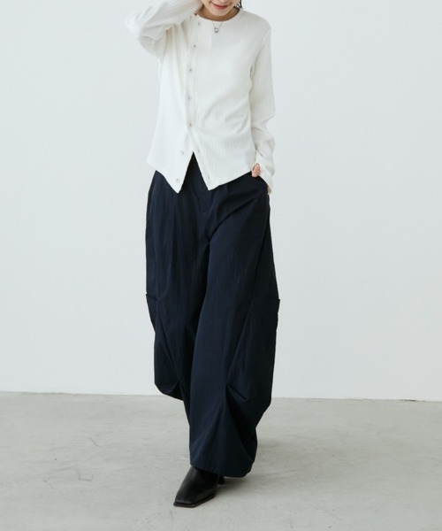 立體褶襉寬褲【JP012】