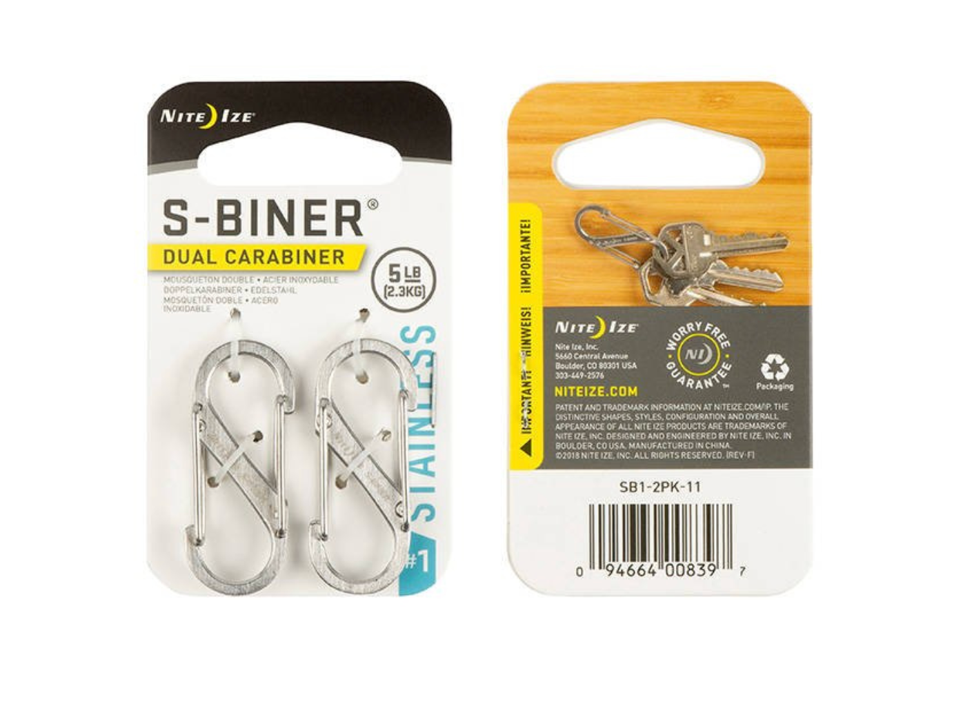 Nite-Ize S-Biner #1, 2 pcs Set
