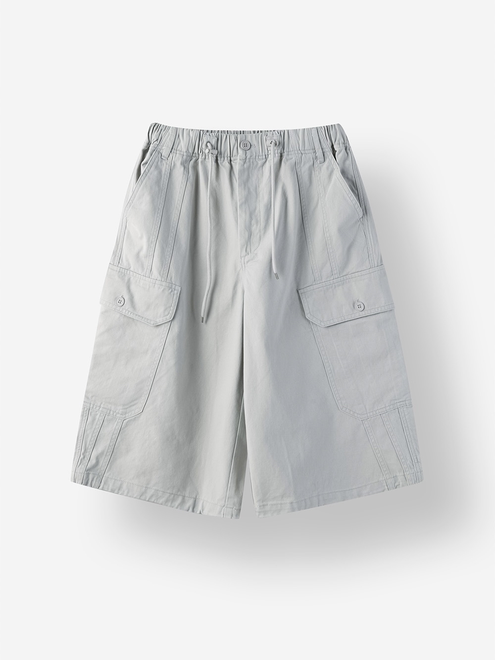 Drawstring Cotton Cargo Shorts