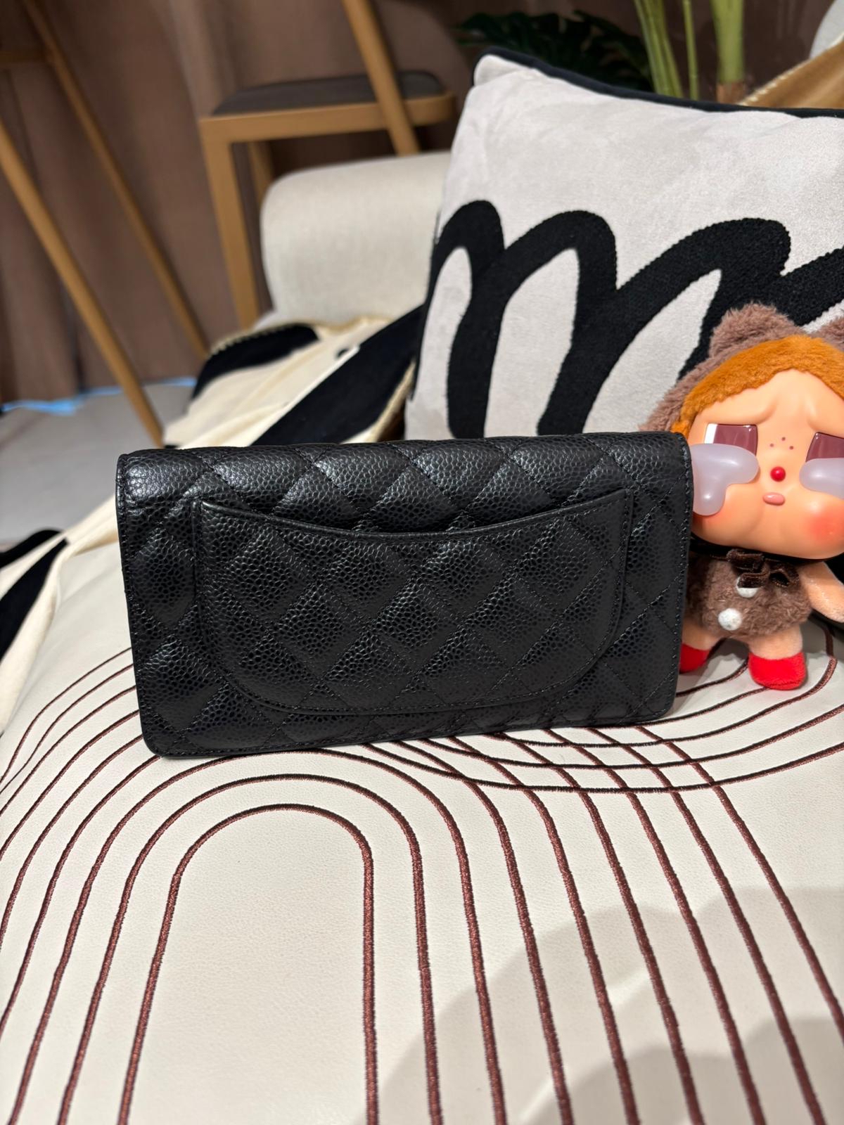 Chanel Wallet 黑色荔枝牛皮 100%Authentic, 95%New ✅25貼✅box