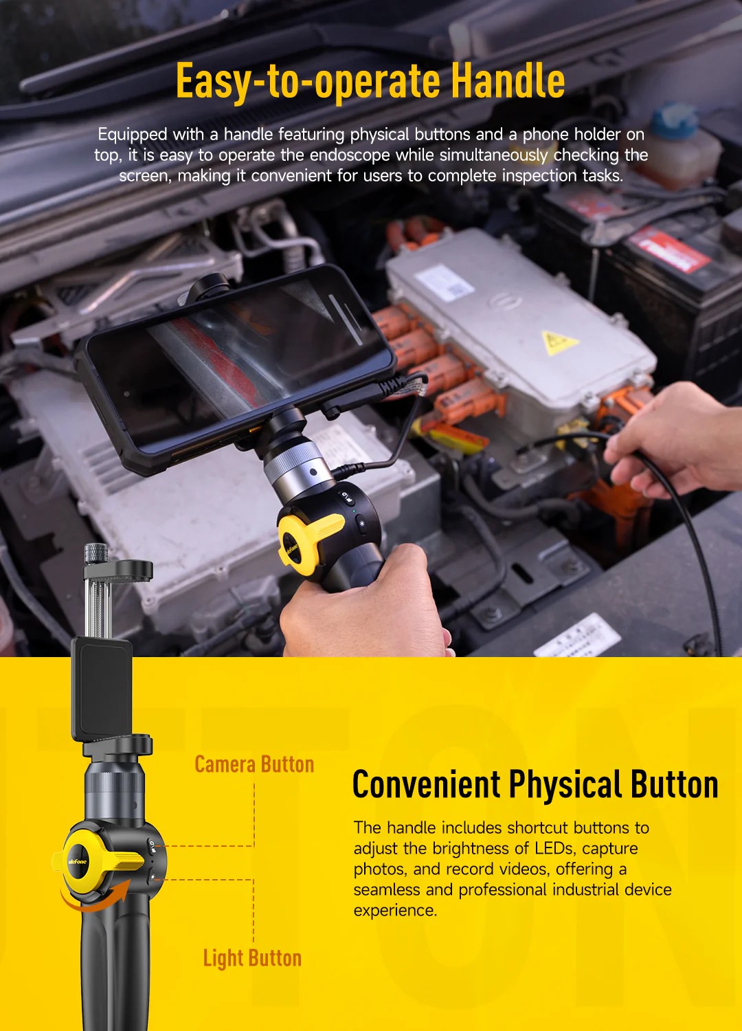 Ulefone uSmart E03 Two-way 180° Rotatable Endoscope 手持式雙向180°旋轉內窺鏡