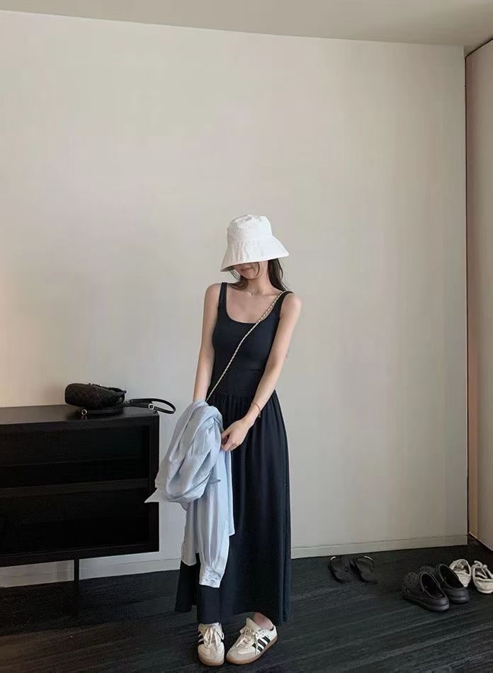 1753 Sheer Lace Shirt & Slip Dress Set Freesize法式蕾丝衬衫+吊带裙套装 