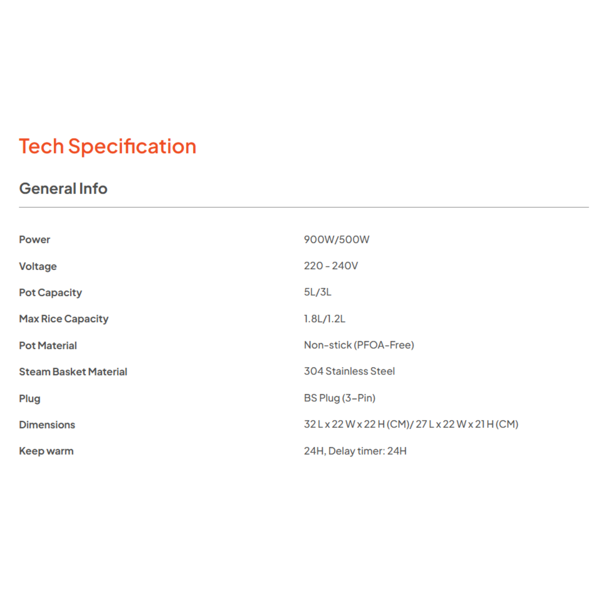 Russell Taylors 1.8L Jar Rice Cooker (RC9)