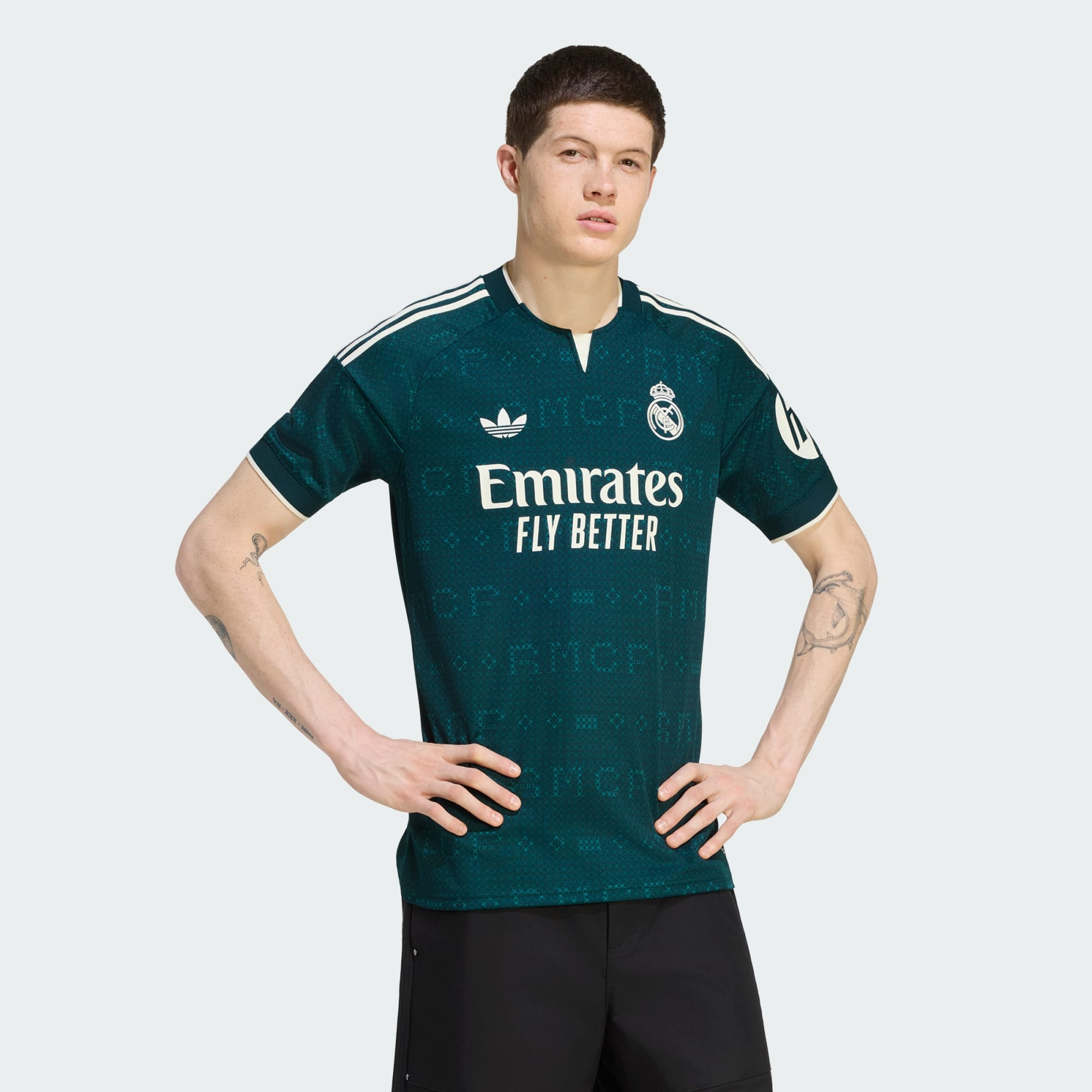💚典雅的暗綠色調 Adidas Real Madrid 皇家馬德里 2026-27 作客球迷版球衣 (可加印字章) JZ7205
