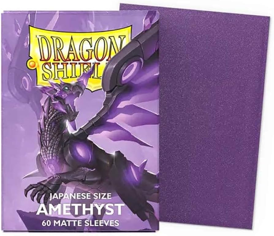 Dragon Shield - 60 Matte Dual Sleeves - AMETHYST - Japanese Size