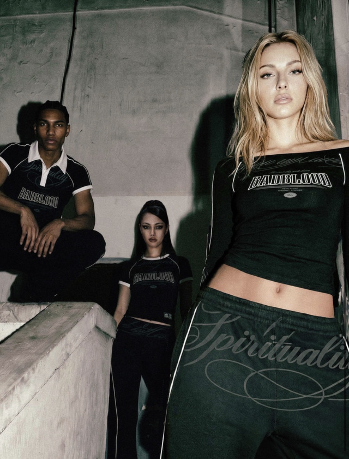 BADBLOOD新款 [w-tee26-159] 90s Vintage Club Jersey Polo T-Shirt - Black