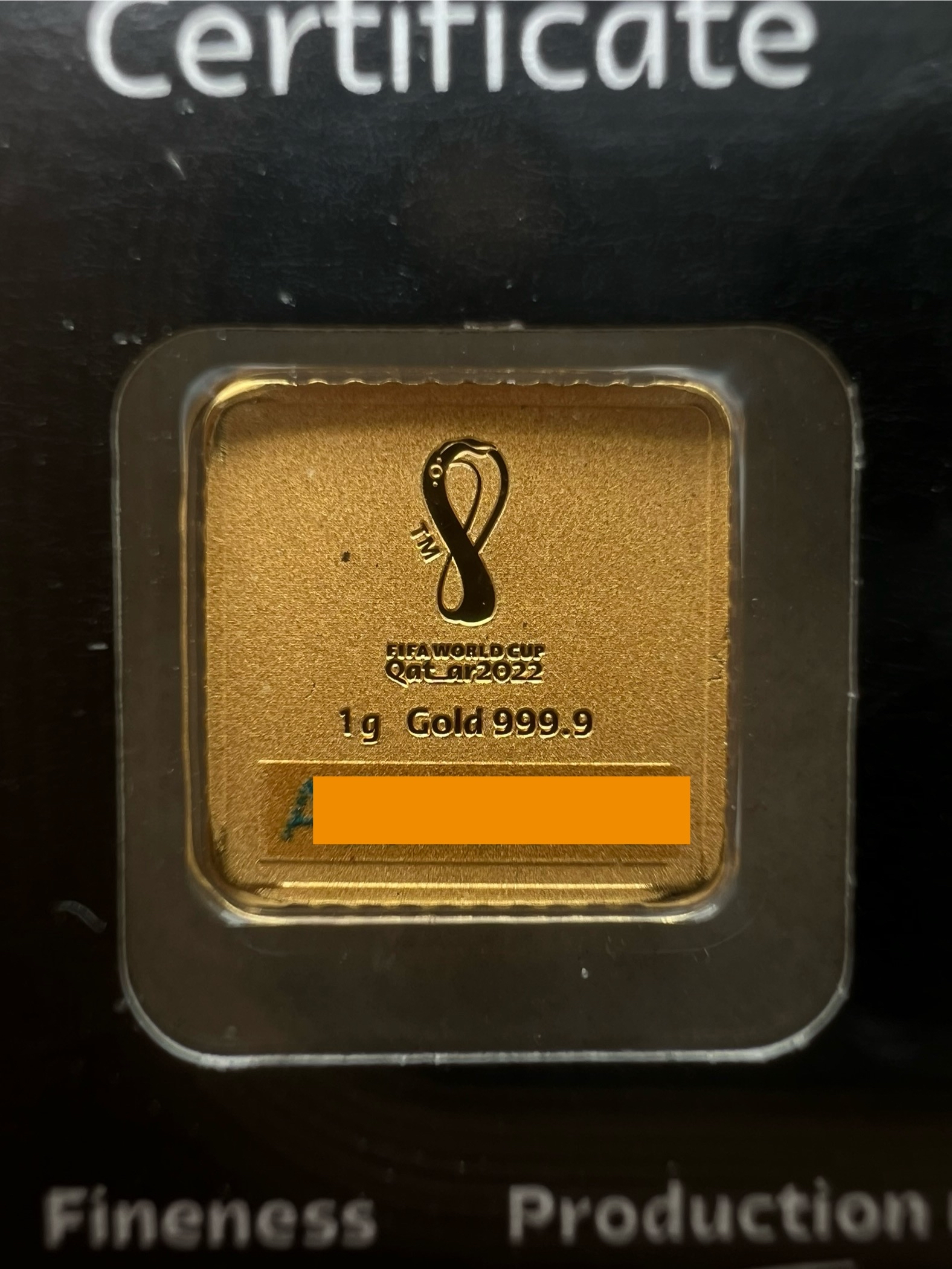 (SN:2110) FIFA World-Cup Qatar 2022 1g 🇩🇪 Limited Gold Bar Emas 999.9 足球赛