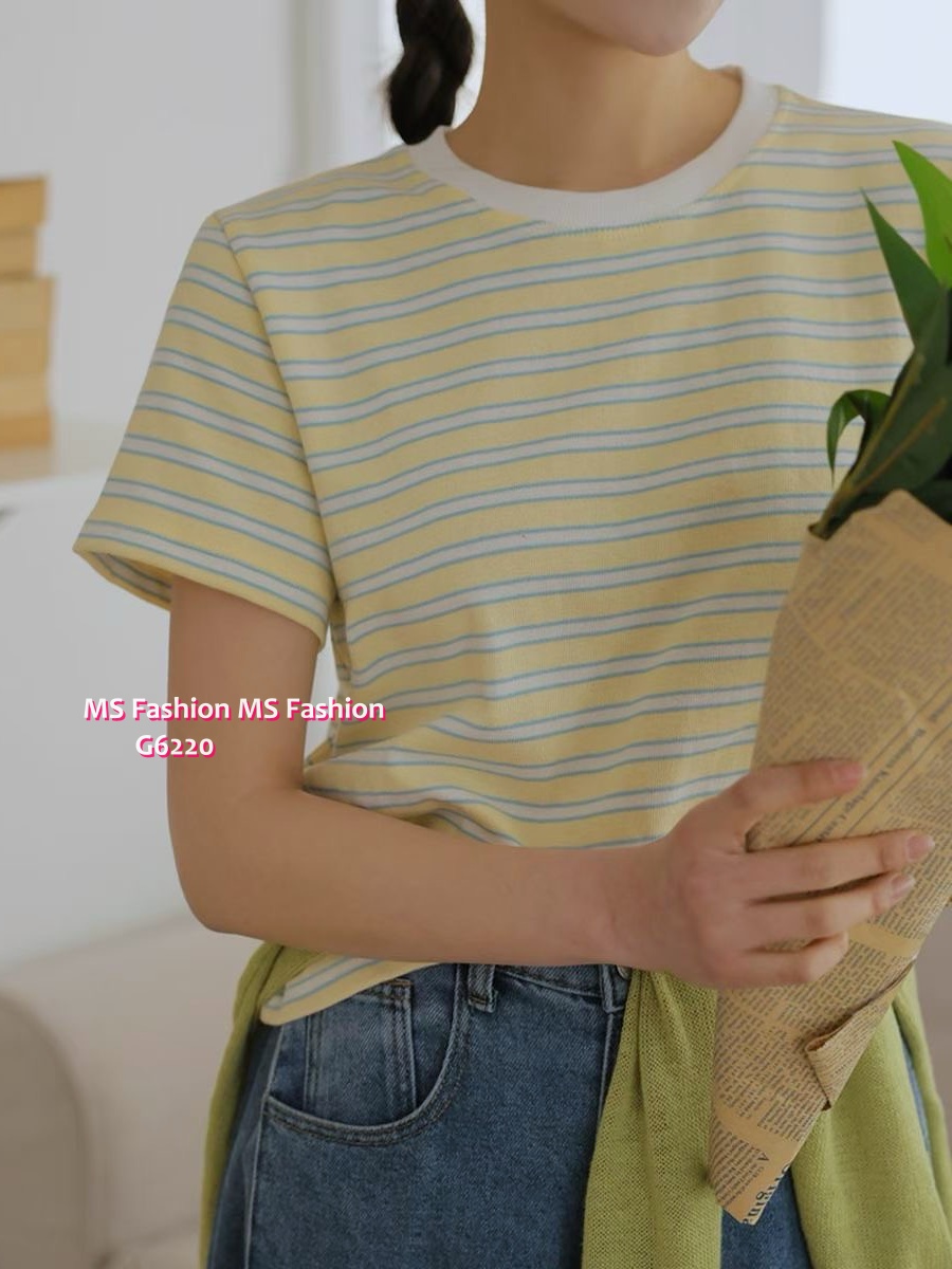 G6220 韓國🇰🇷拼色橫間top