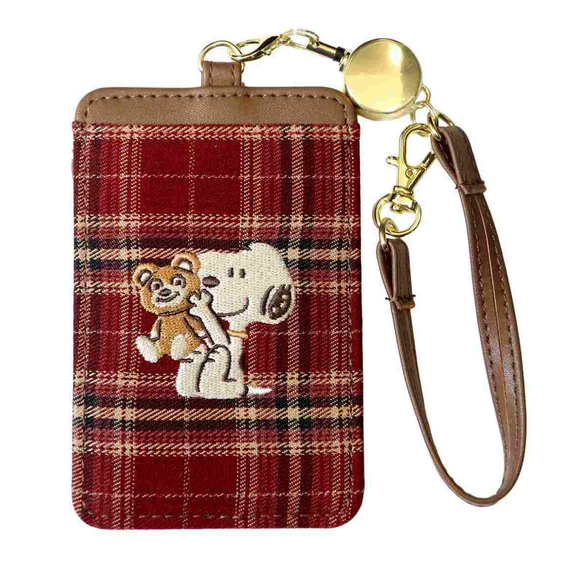 現貨｜Snoopy 抱熊熊刺繡系列 日版 伸縮帶 卡套  (233272)