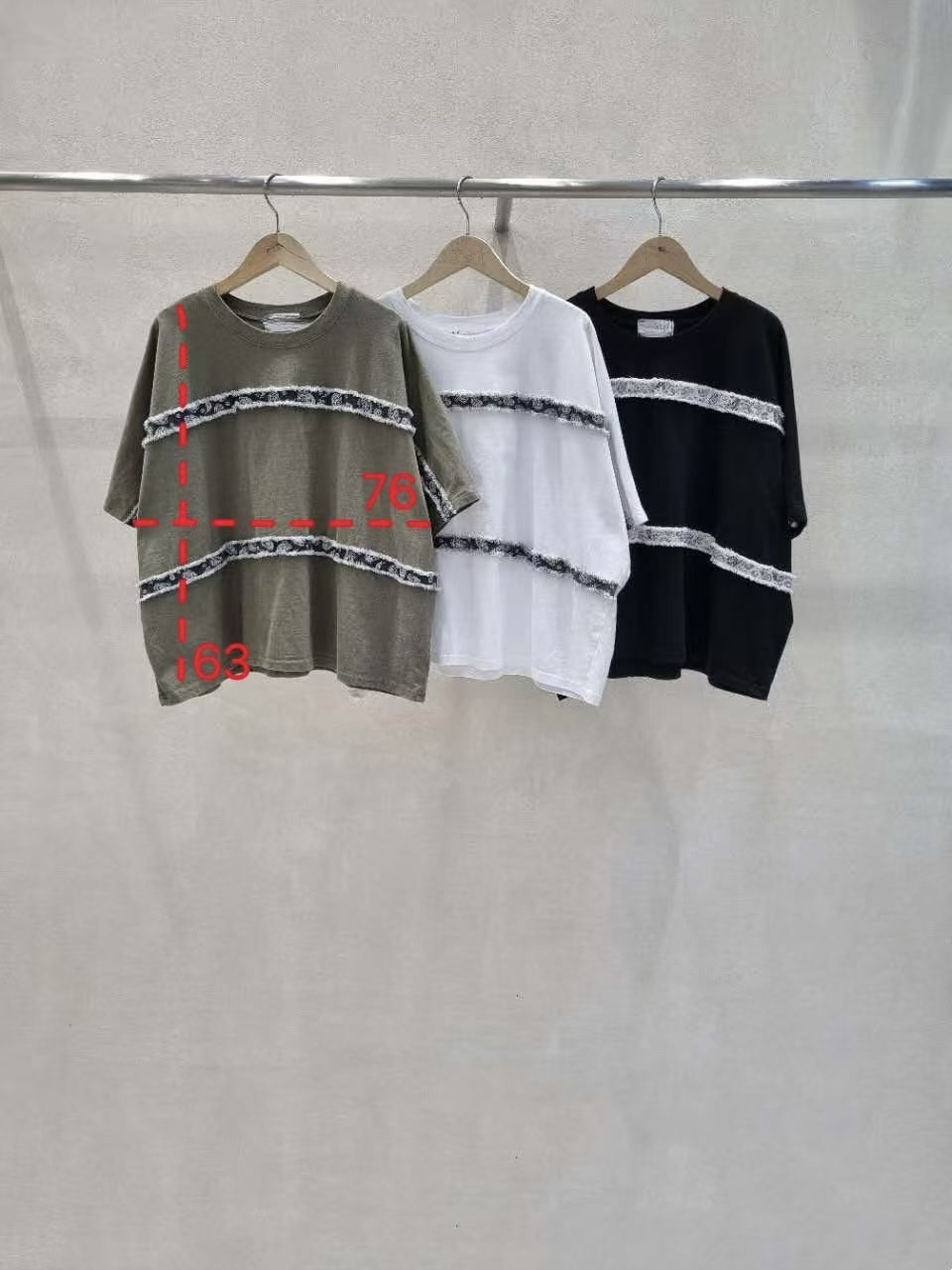 連線優惠- RE 併腰果花布top