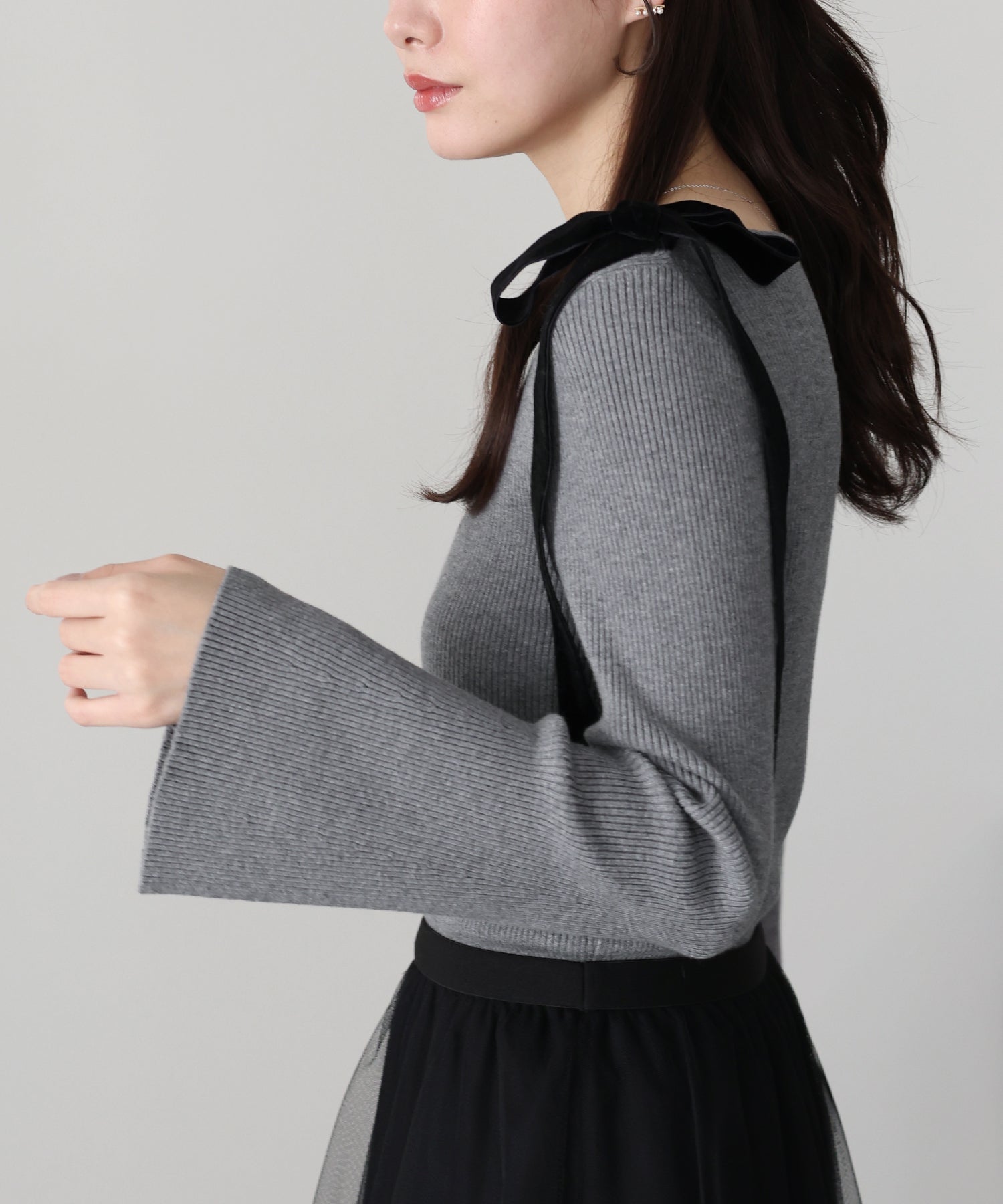 <限量現貨><JP> Shoulder Bowknot Soft Knit * 3色入