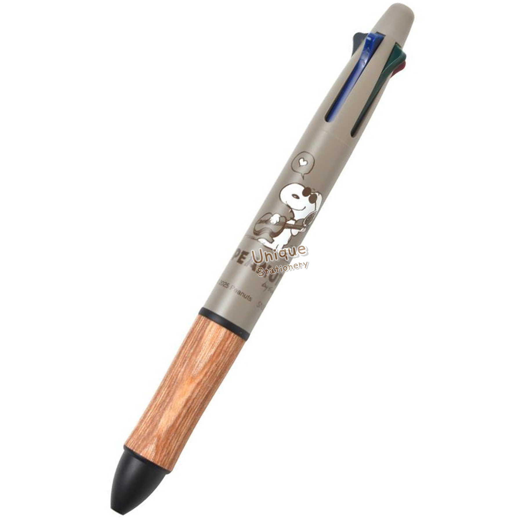 現貨｜Snoopy Pilot 4+1 Wood 日本製 多功能 5用筆 0.5mm 4色原子筆 + 0.5mm 鉛芯筆 (S4659392)