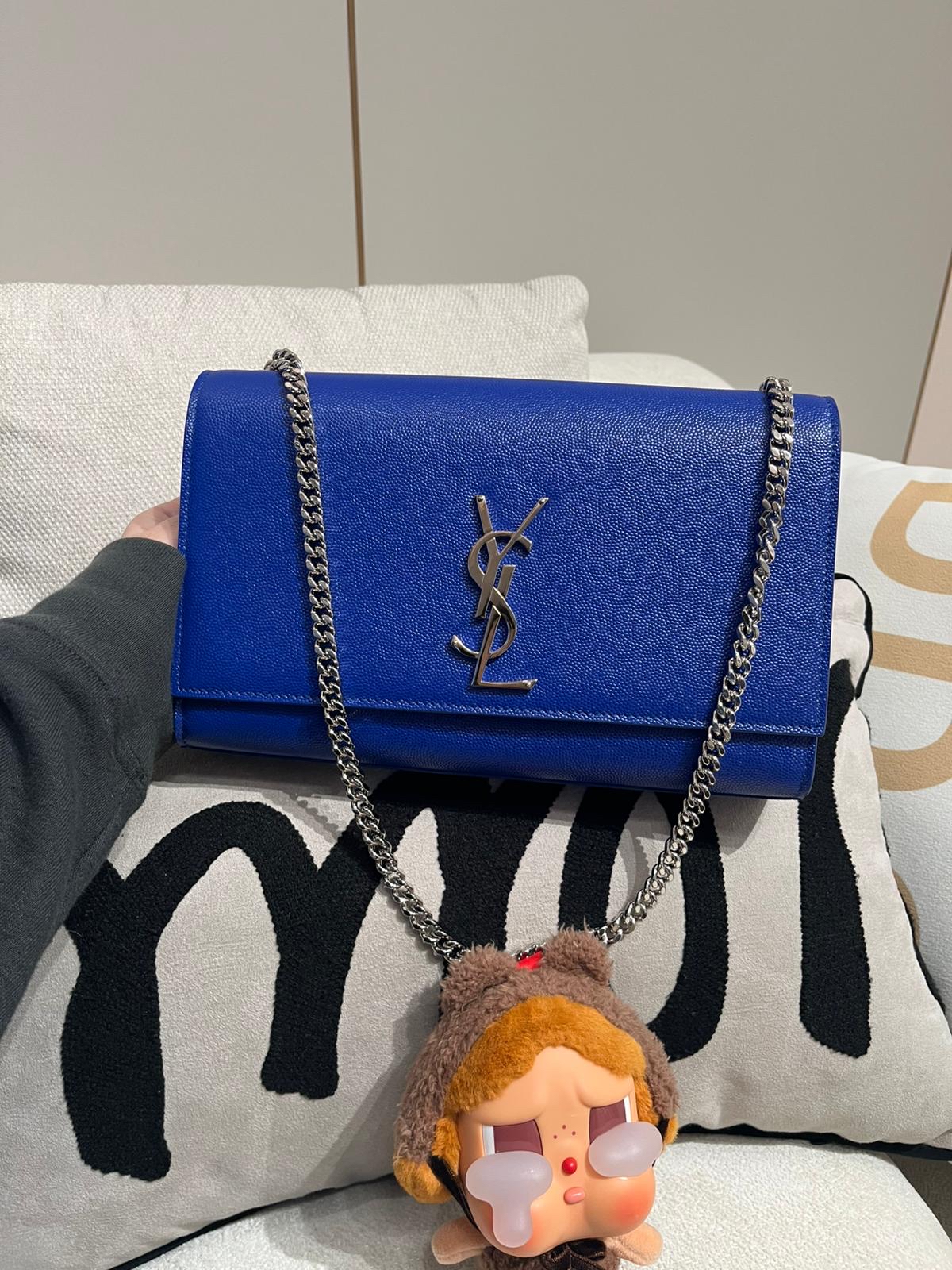 YSL Kate Medium In Grain De POUDRE Embossed Leather 100%Authentic,98%new✅Dust bag