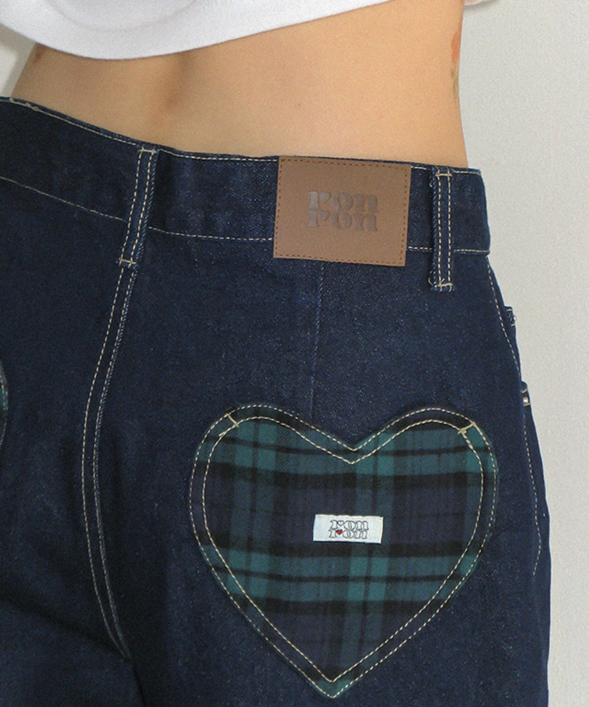 🇰🇷訂購｜ronron｜PATCH ROLL UP DENIM PANTS  2色