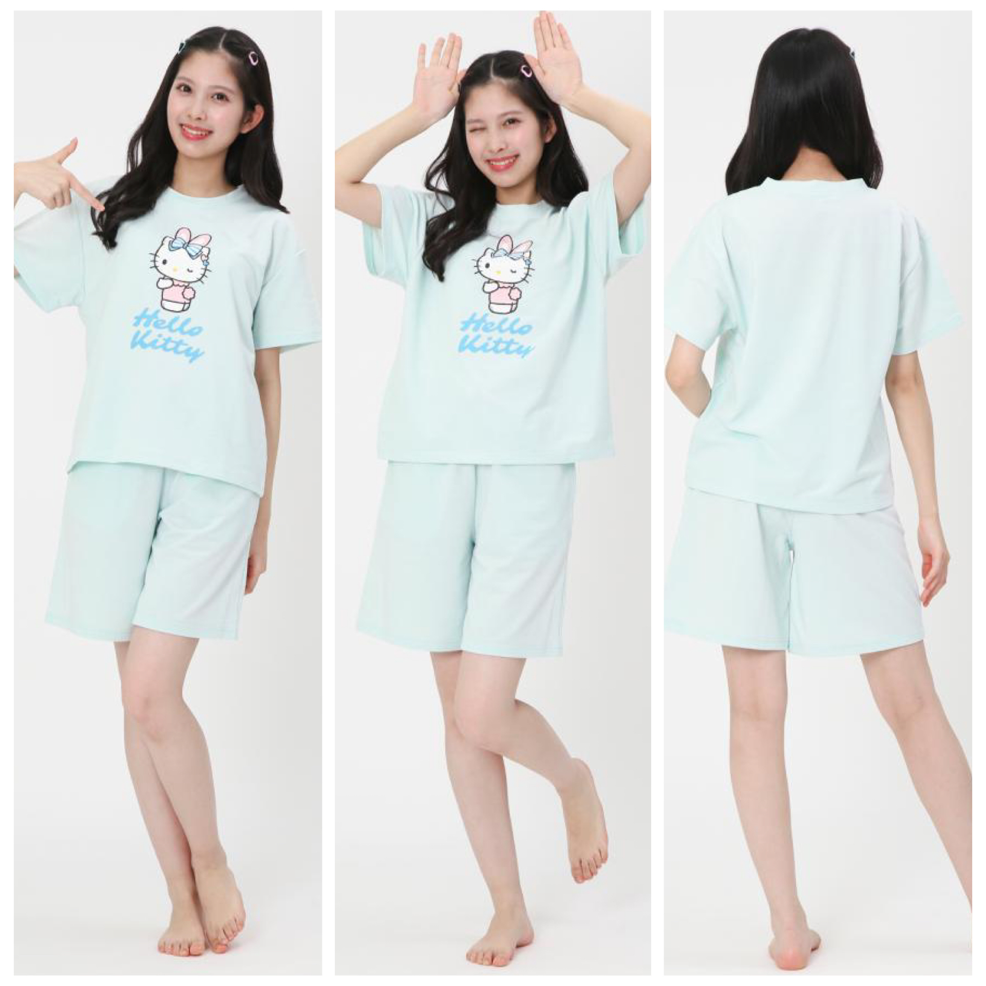 日本預訂📍Sanrio可愛圖案短袖睡衣套裝 (Kitty/Kuromi/玉桂狗)
