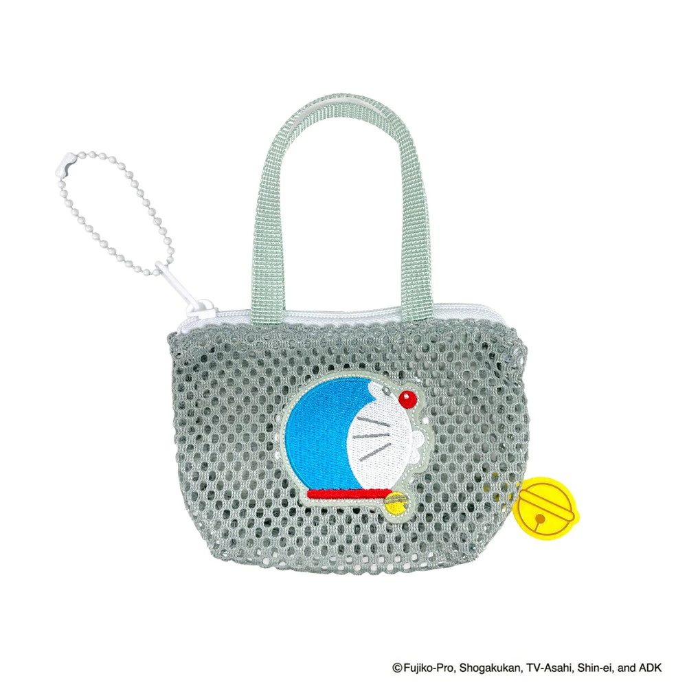 [現貨 藍色款] 多啦A夢鎖匙扣 迷你手袋 掛飾 刺繡圖案｜Doraemon禮物