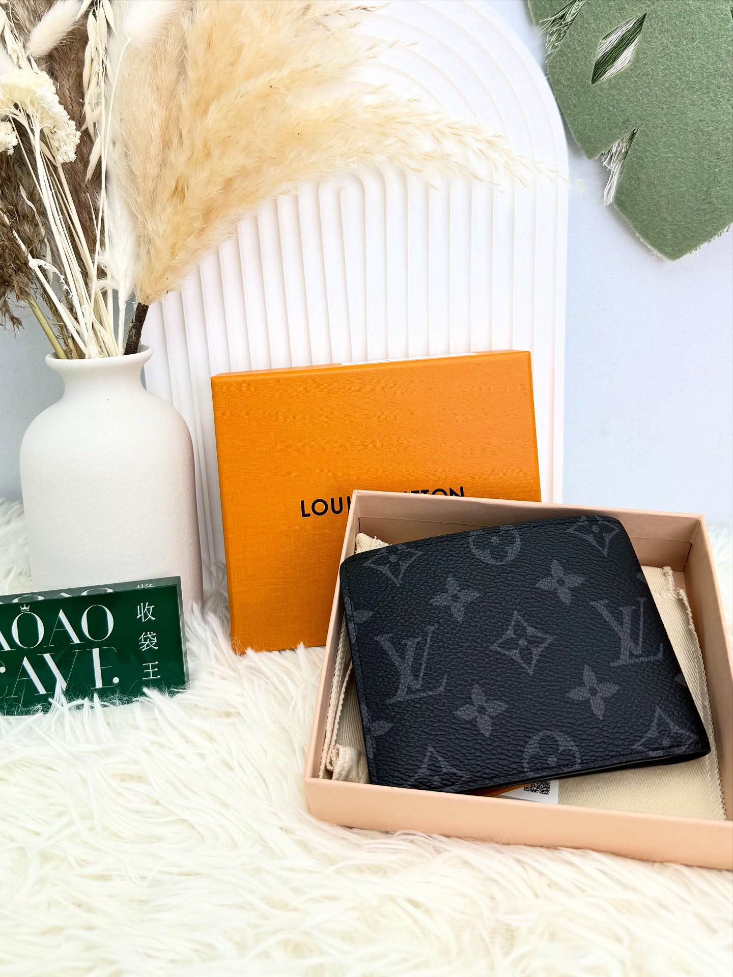 Lv🤍PRE OWNED 黑色老花 wallet 晶片款 有塵袋 有盒🖤
