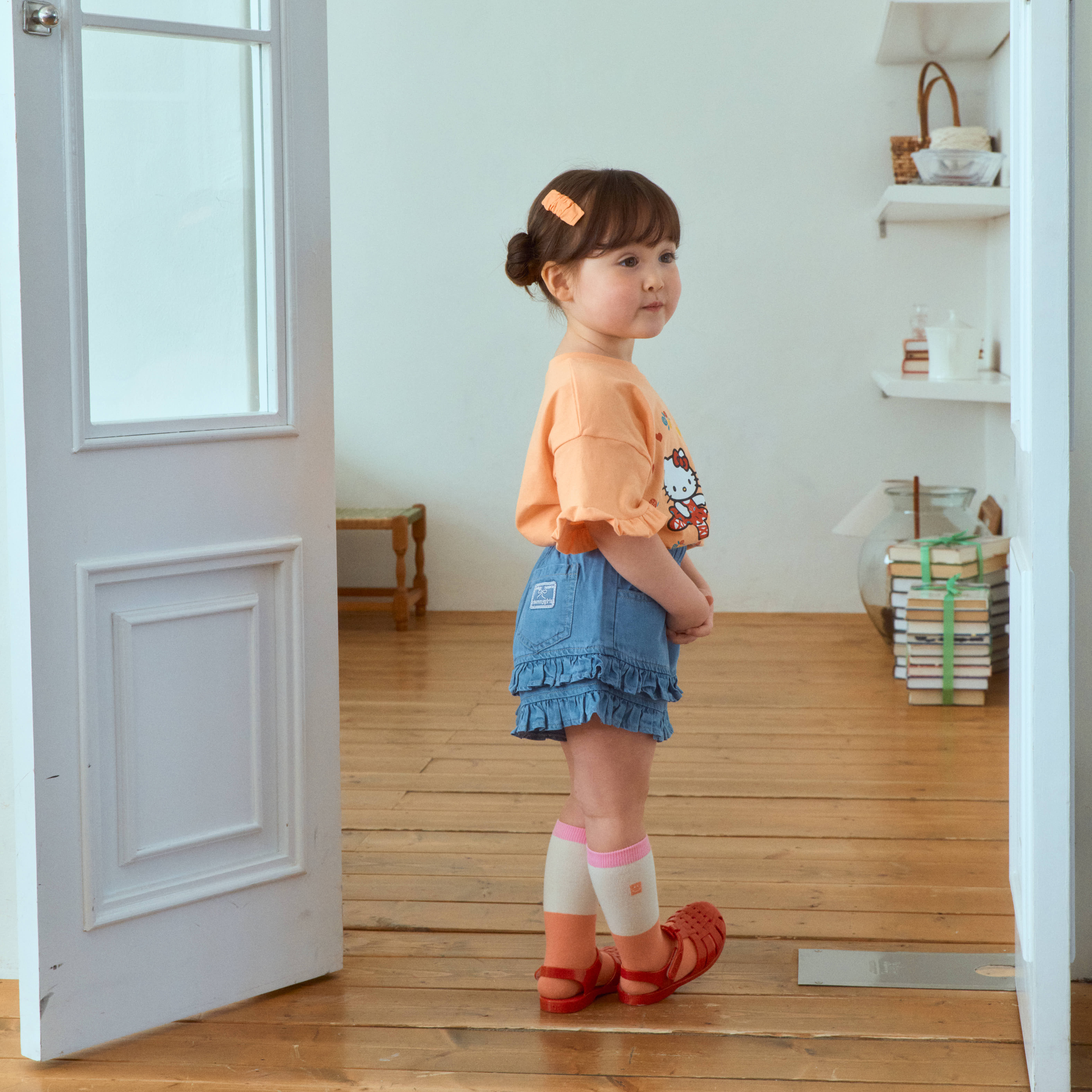 Ruffle 牛仔短褲
