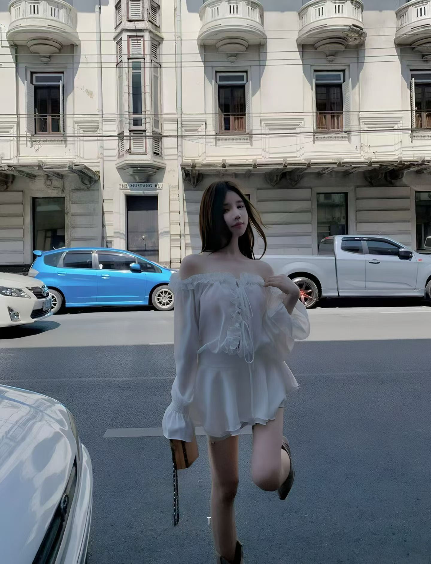 4555 Heiress Fairy Ruffle Co-ord "法式千金仙气荷叶边连身裙"