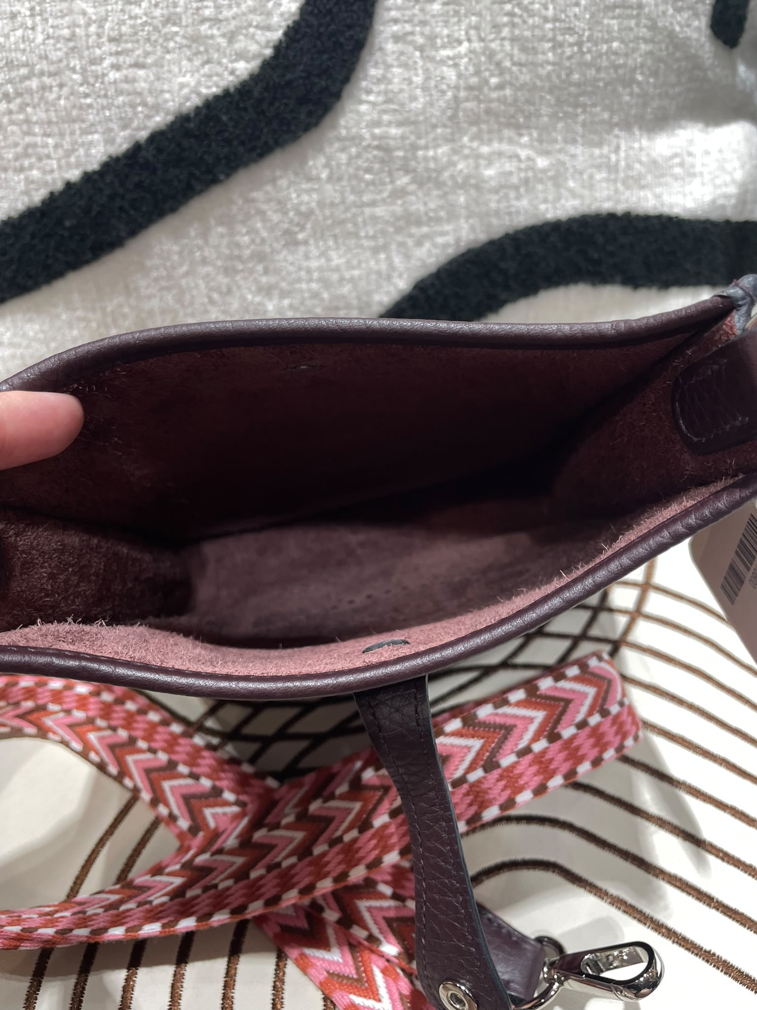Hermes Mini Evelyne Stamp U 馬鞍紅編織帶 100%Authentic, 98%New ✅收據副本✅Dust bag 