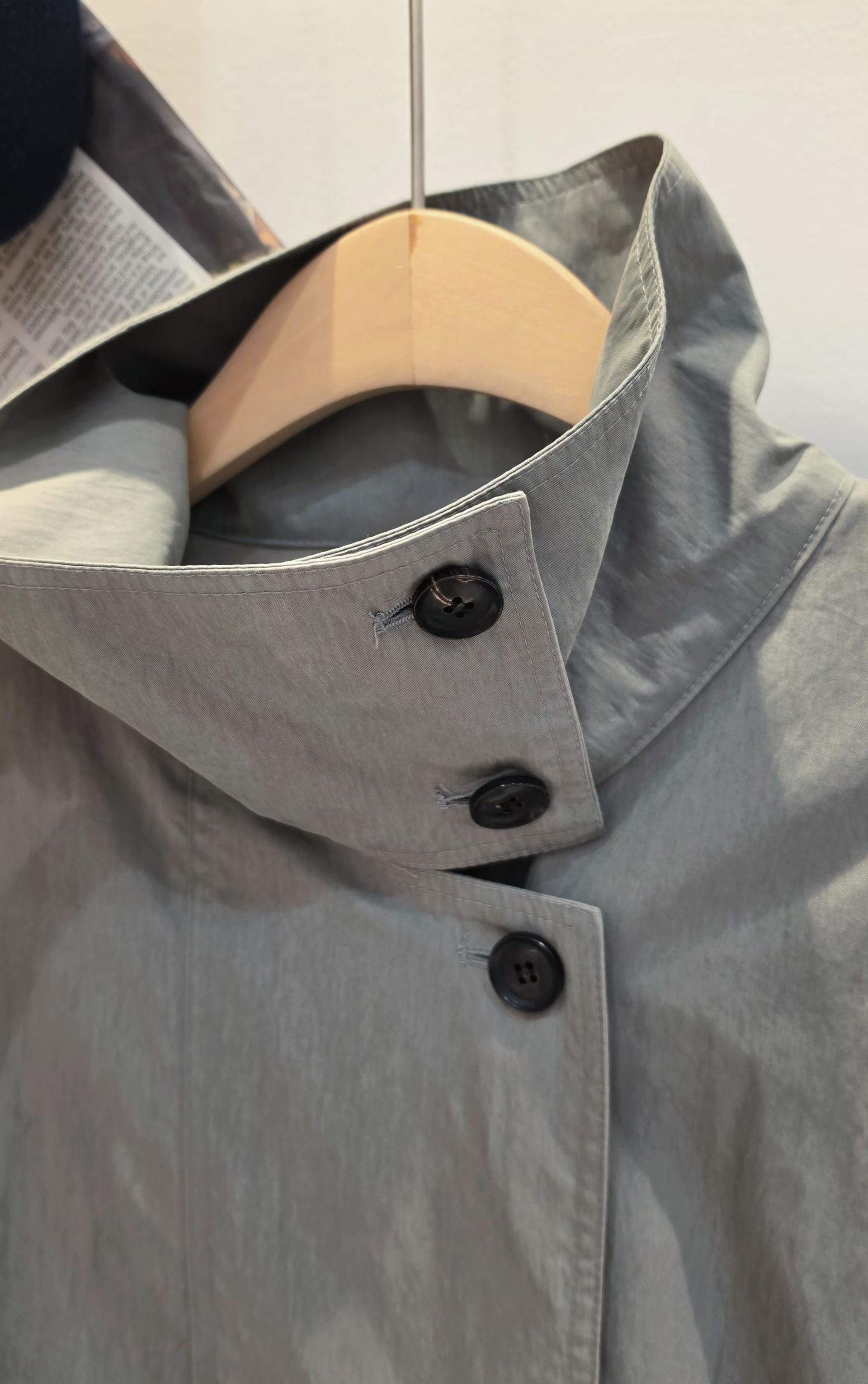 Oversized cropped trench coat