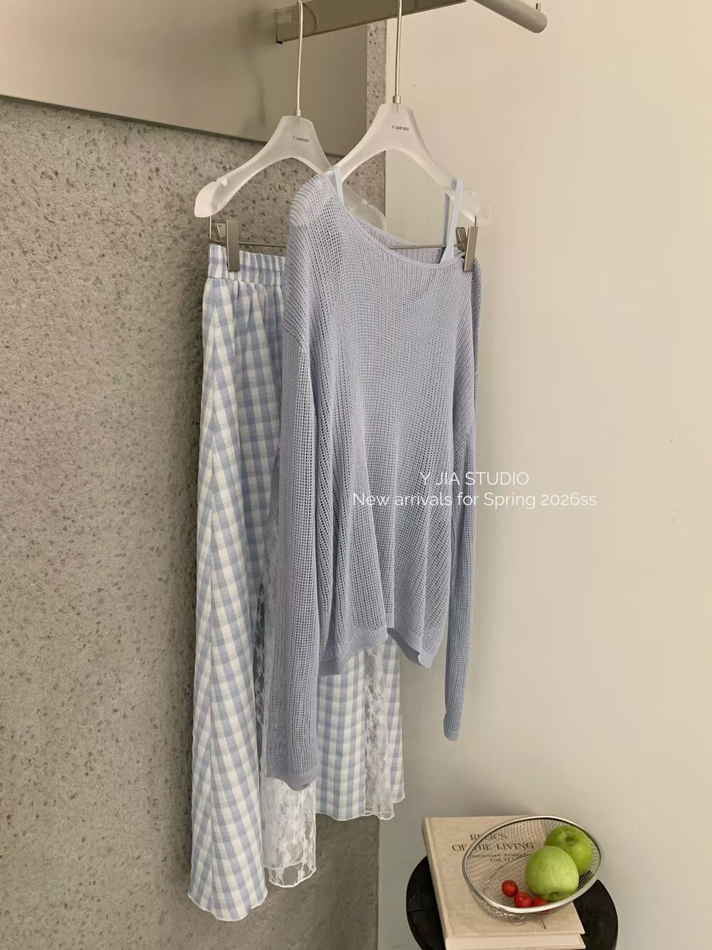 1749 Creamy Blue 3piece Set "奶蓝甜美系三件套 "