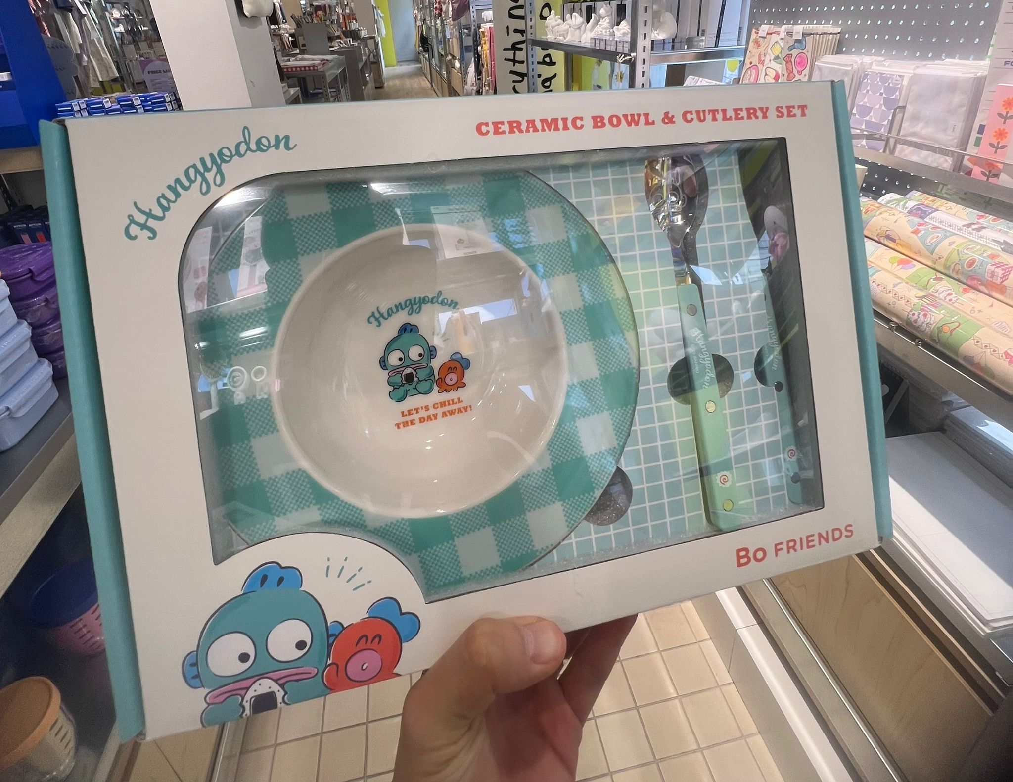 Sanrio 玻璃碗連餐具